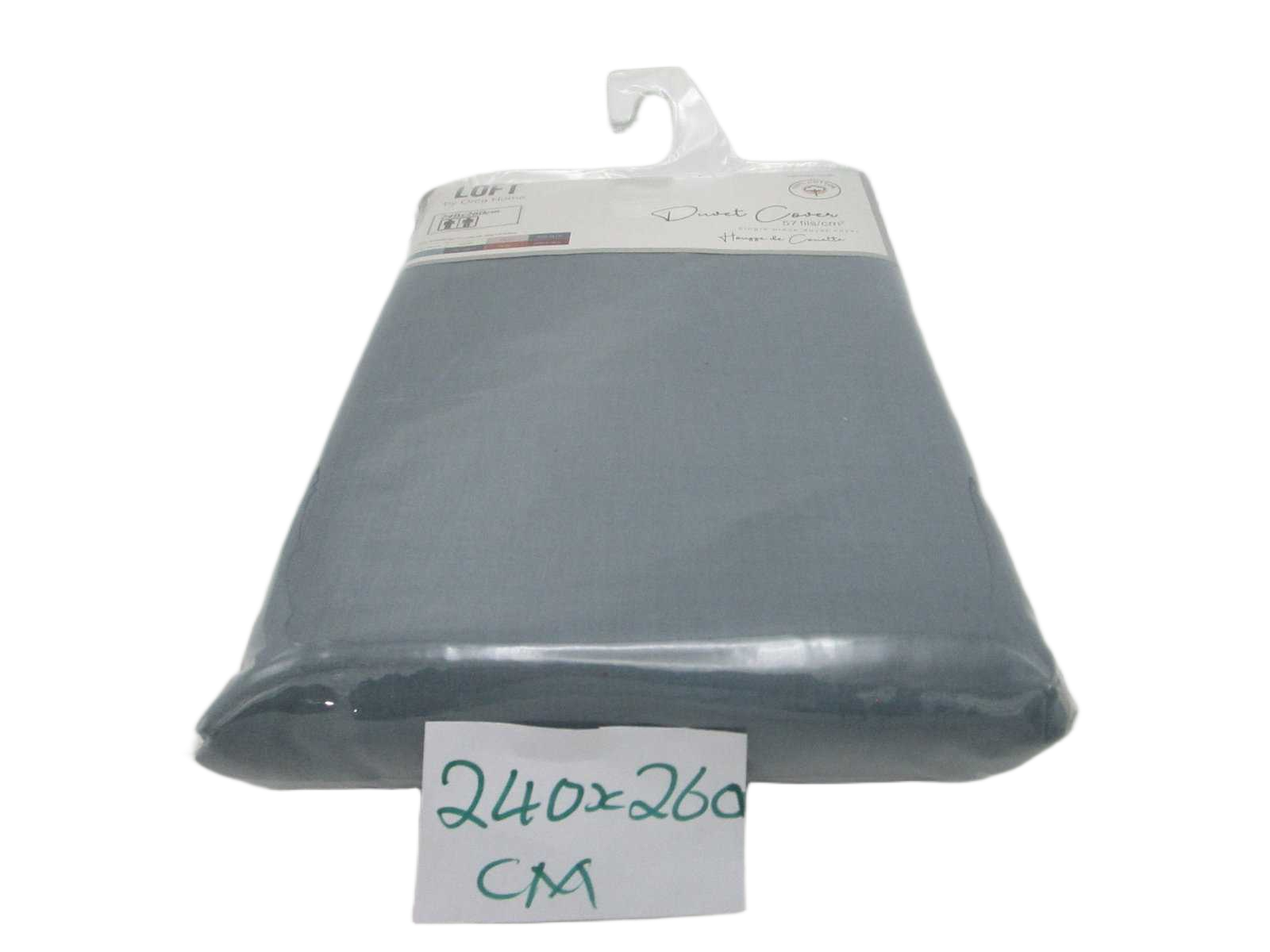 Duvet Cover Plain Col (100 % Coton 57 Fils 30 X 30 - 78 X 60) 103 Grs/M² 1cl=