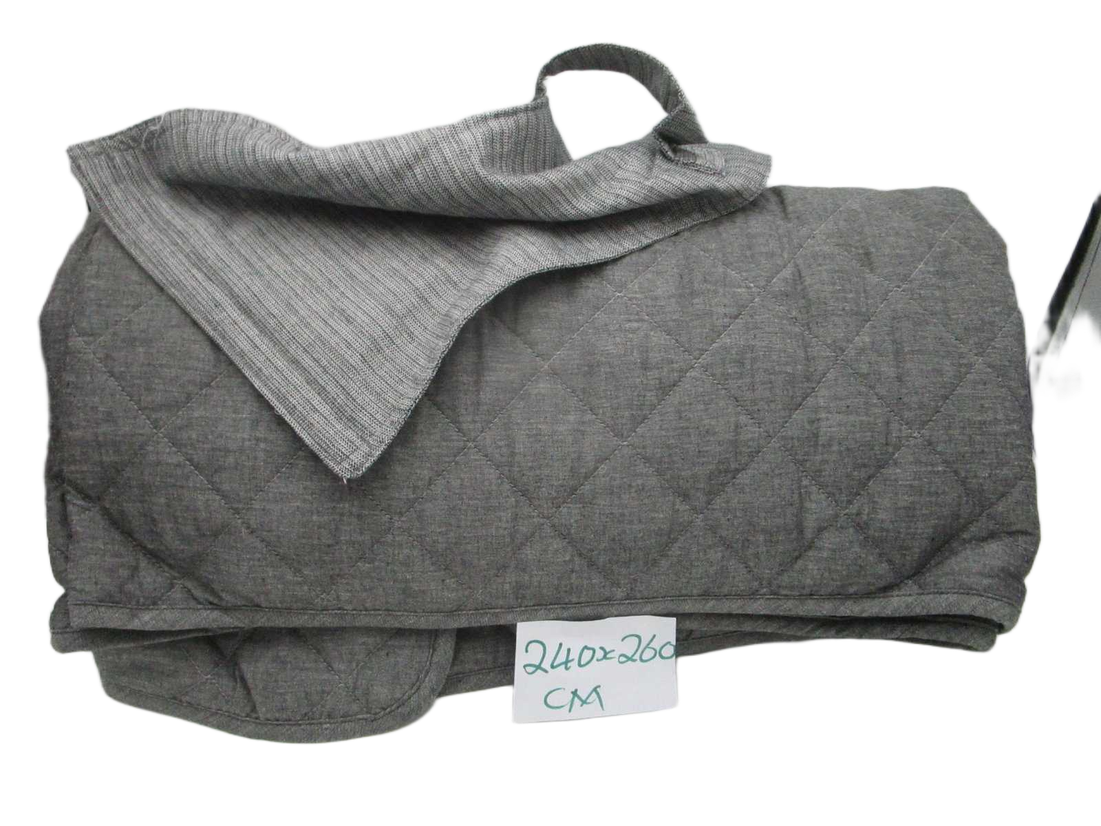 Pillow Case Set Of 2 50x70 Cm + Quilted Bed Cover Dubleface With Embroidery240x260 Cm - Napi Texture With 144 Tc Solid Reverse 52% Cotton 48% Viscose - Rolled Form Packaging