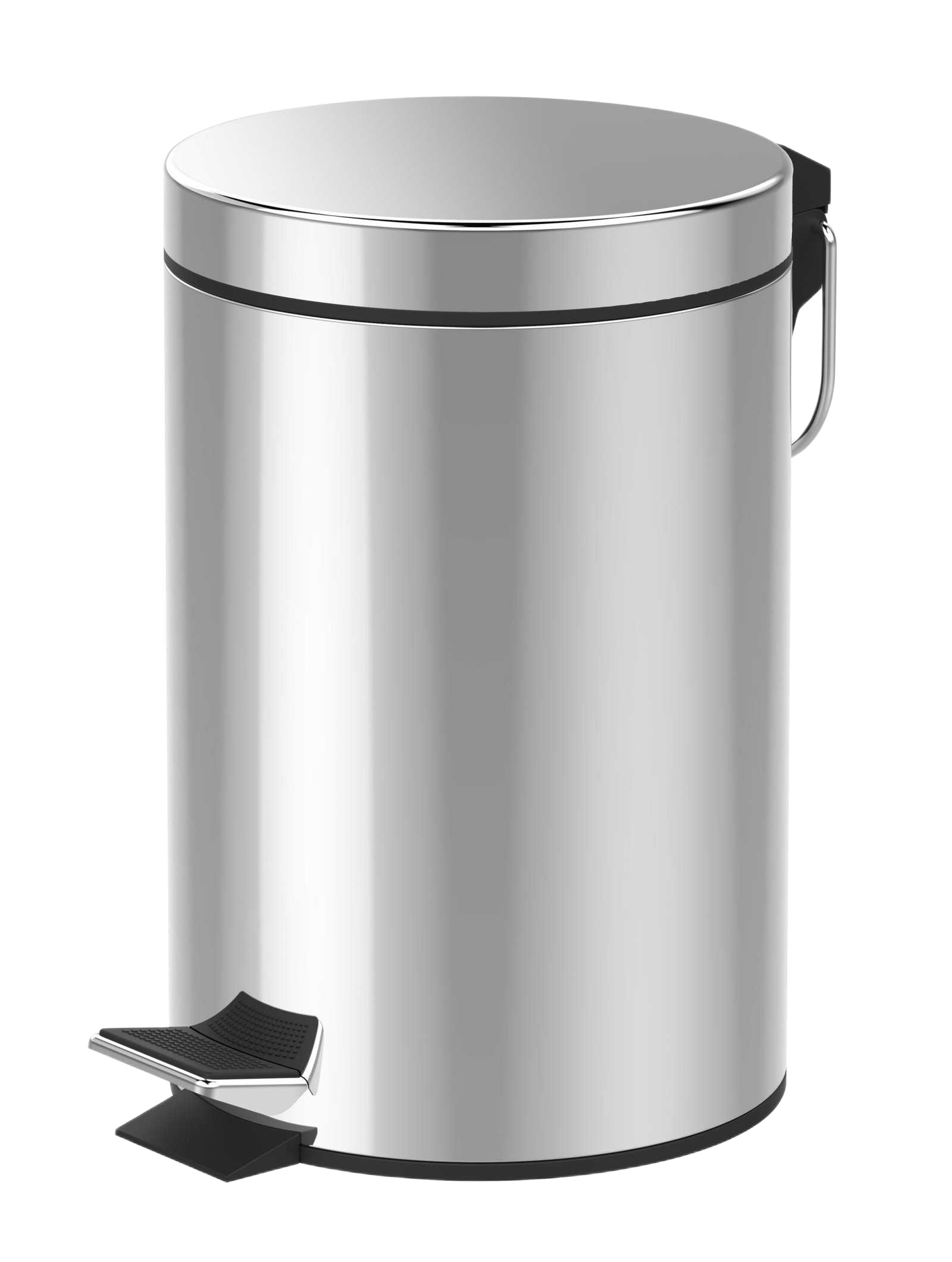 Dust Bin Pedal 5l Body Thickness 0,25 Mm Body Thickness 0,25 Mm / Lid Thickness 0,30 Mm - Shrink Pack - Brown Export Carton 20,5x28cm Mirror Finish 1cl=