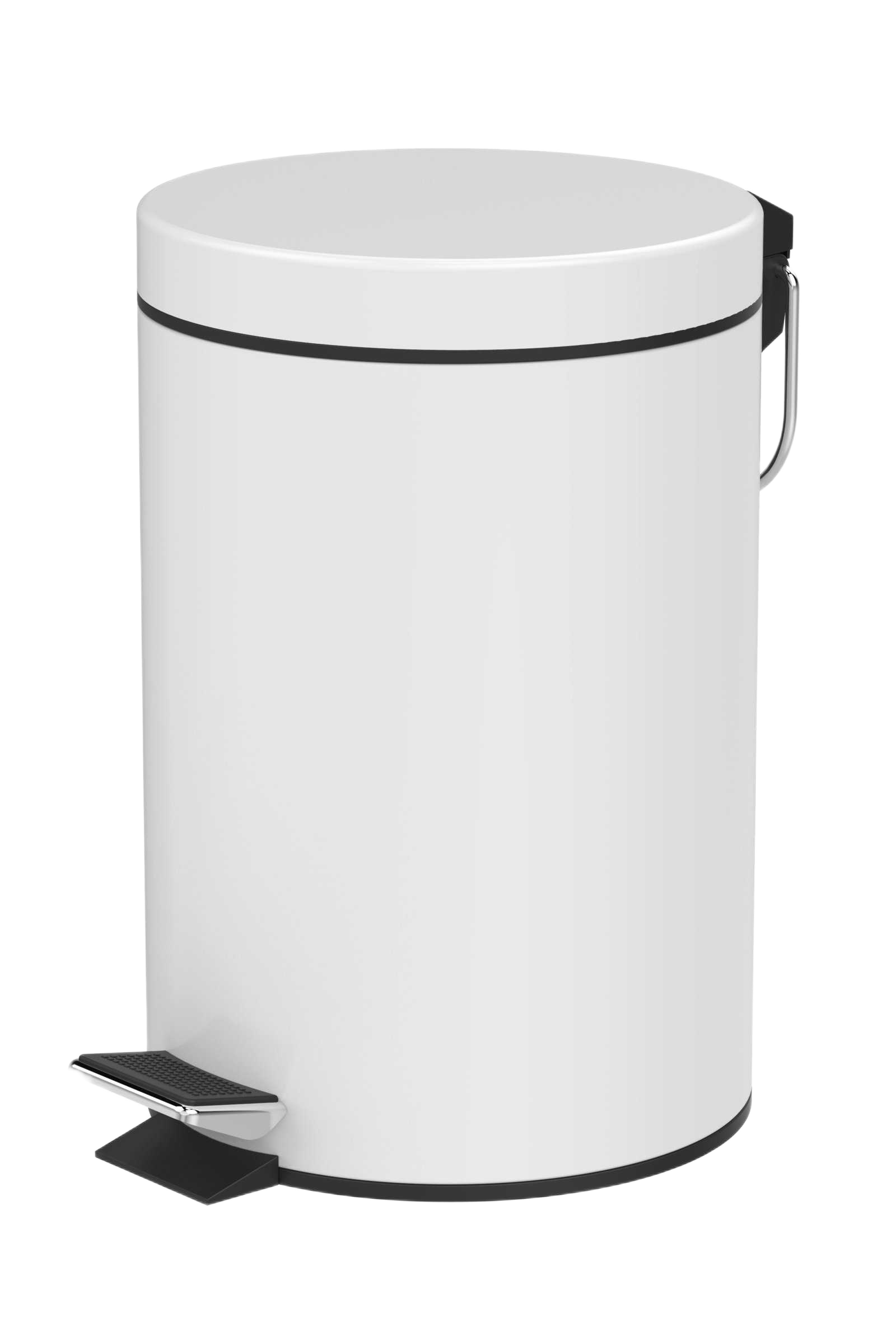 Dust Bin Pedal 5l Body Thickness 0,25 Mm Body Thickness 0,25 Mm/ Lid Thickness 0,30 Mm - Shrink Pack - Brown Export Carton 20,5x28cm Matte White 1cl=
