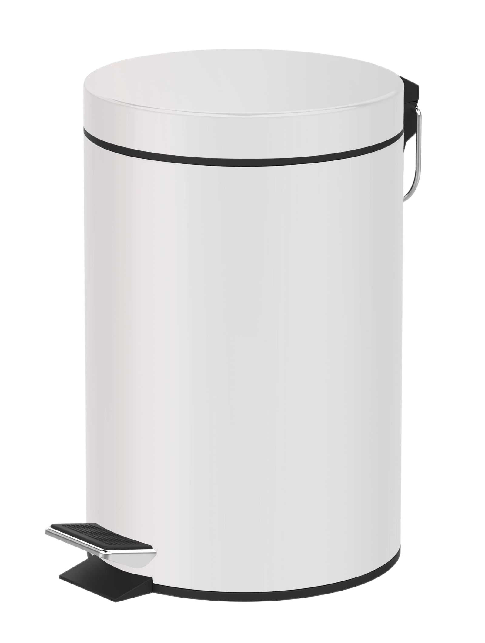 Dust Bin Pedal 12l Body Thickness 0,27 Mm / Lid Thickness 0,30 Mm - Shrink Pack -Brown Export Carton 25,2x38cm Matte White 1cl=