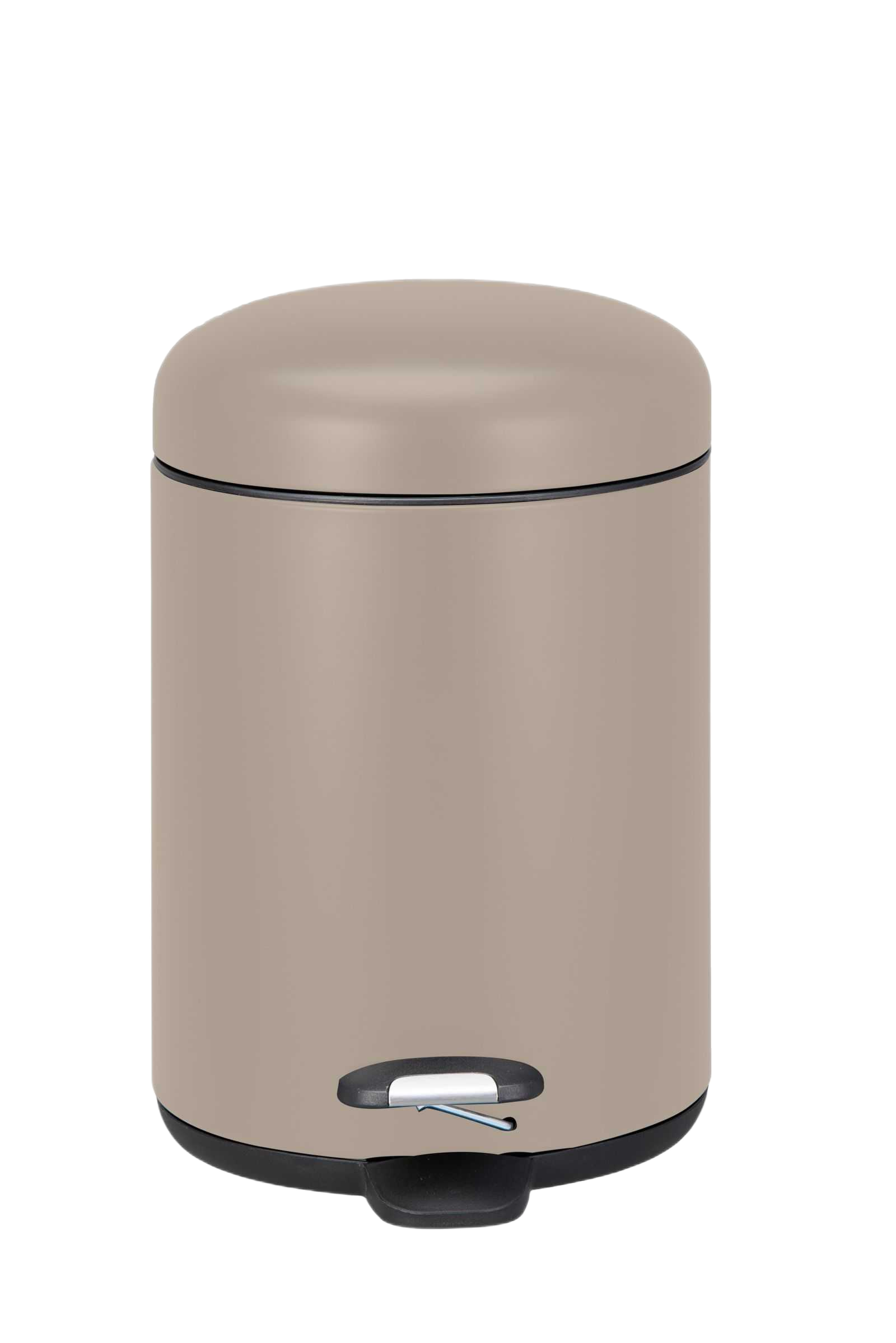 Dust Bin Powder Coating Pedal Dust Bin 5l Body Thickness 0,26 / Lid Thickness 0,0,30 Mm . Soft Close - Shrink Pack -Brown Export Carton 20,5x30,5 Cm Matte Taupe 1cl=