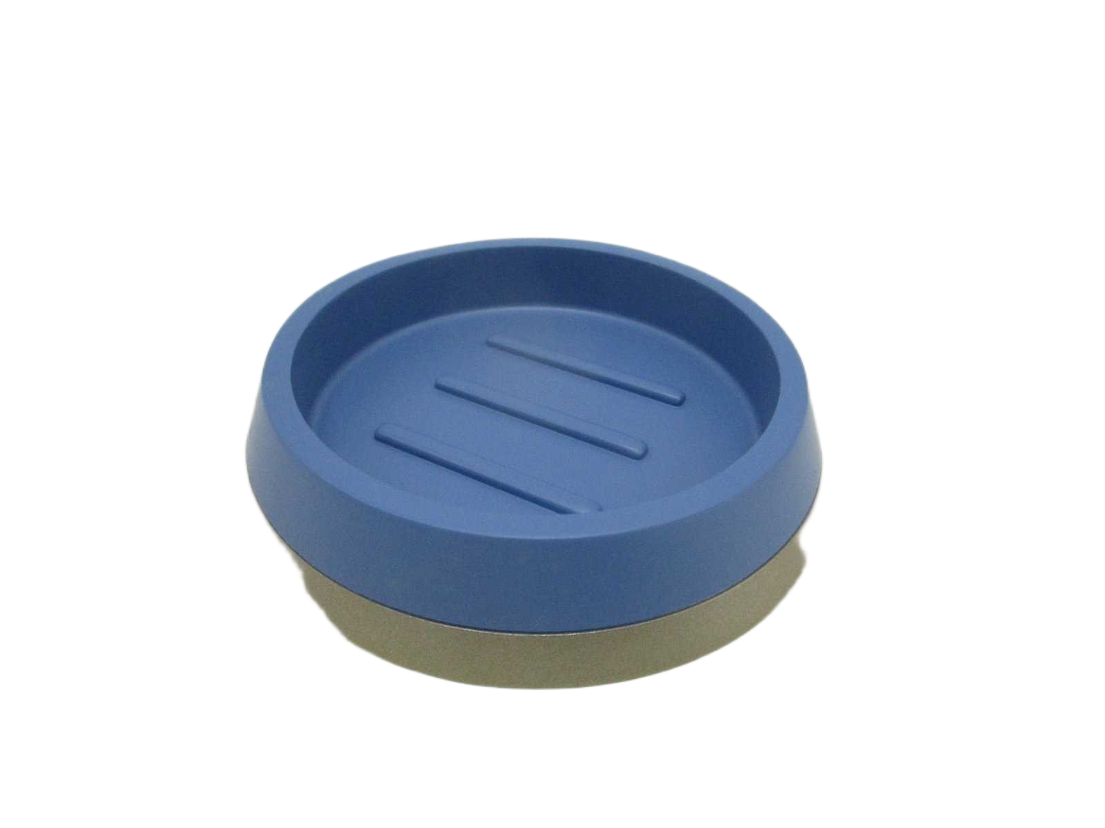 Soap Dish Polyresin With Gold Painted Base 12,3x2,4 Matt Blue Matt Gold 1cl=