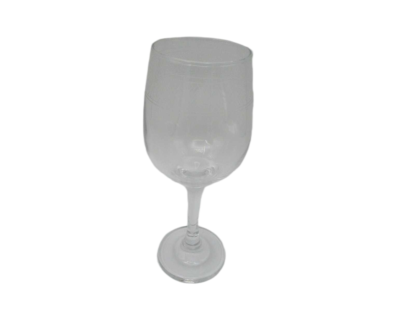 Water Glass, Etching On The Top Machine Made