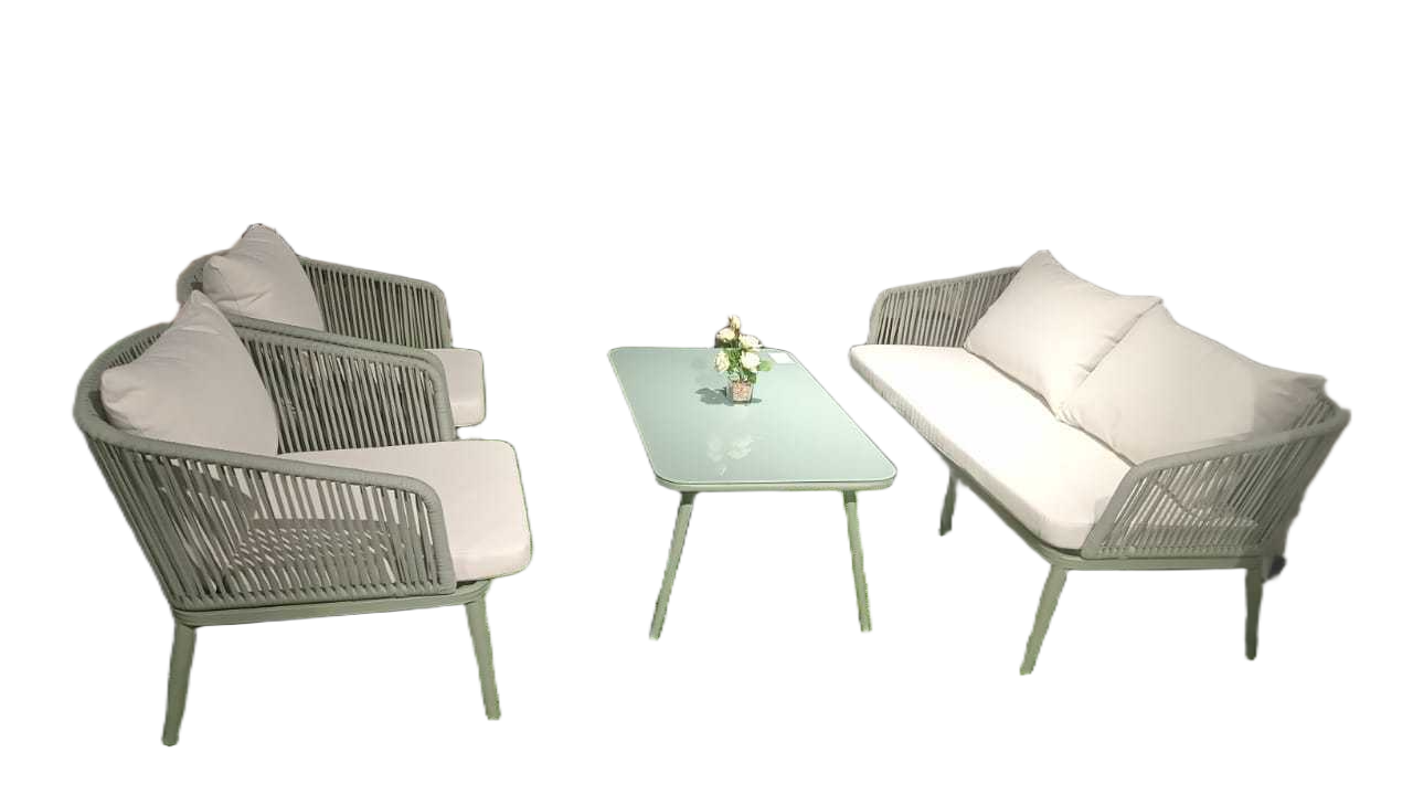 Sofa 2+1+1 Green Outdoor Set+coffee Table