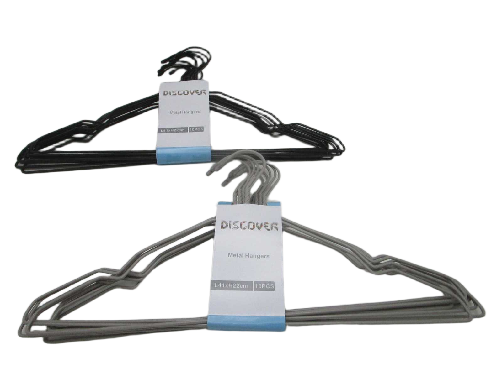 Hanger Set Of 10 Metal With Pvc Paper Card Moq:2000sets Grey Grey Ass41x22cm 0.22cm 1cl=