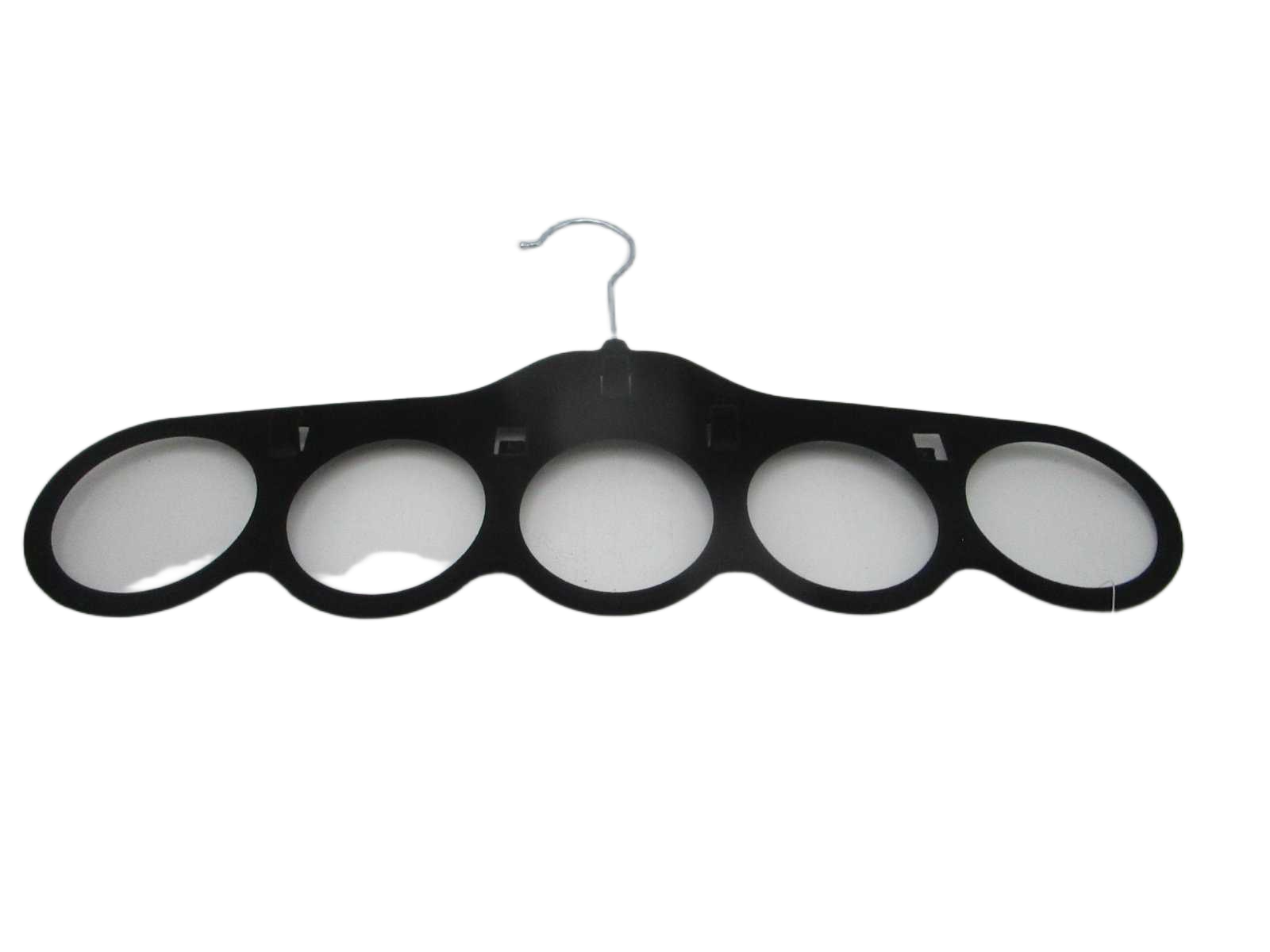 Hanger Abs For Scarf With Velvet 5 Hooks+5 Rings Hanging Card Black41.5x21.5 0.5cm 1cl=