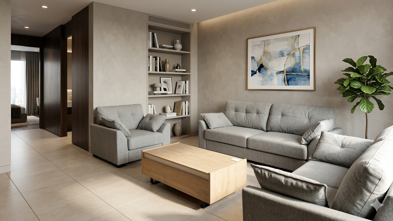 Sofa Fabric Set 3+2+1 5 Cushions He622-22 Grey 3s: 215*93 2s: 170*93 1s: 104*93