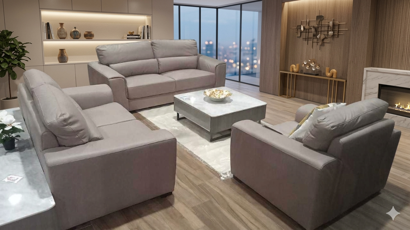 Sofa Fabric Set 3+2+1 Hk068-4 Taupe 3s: 203*96 2s: 173*96 1s: 112*96