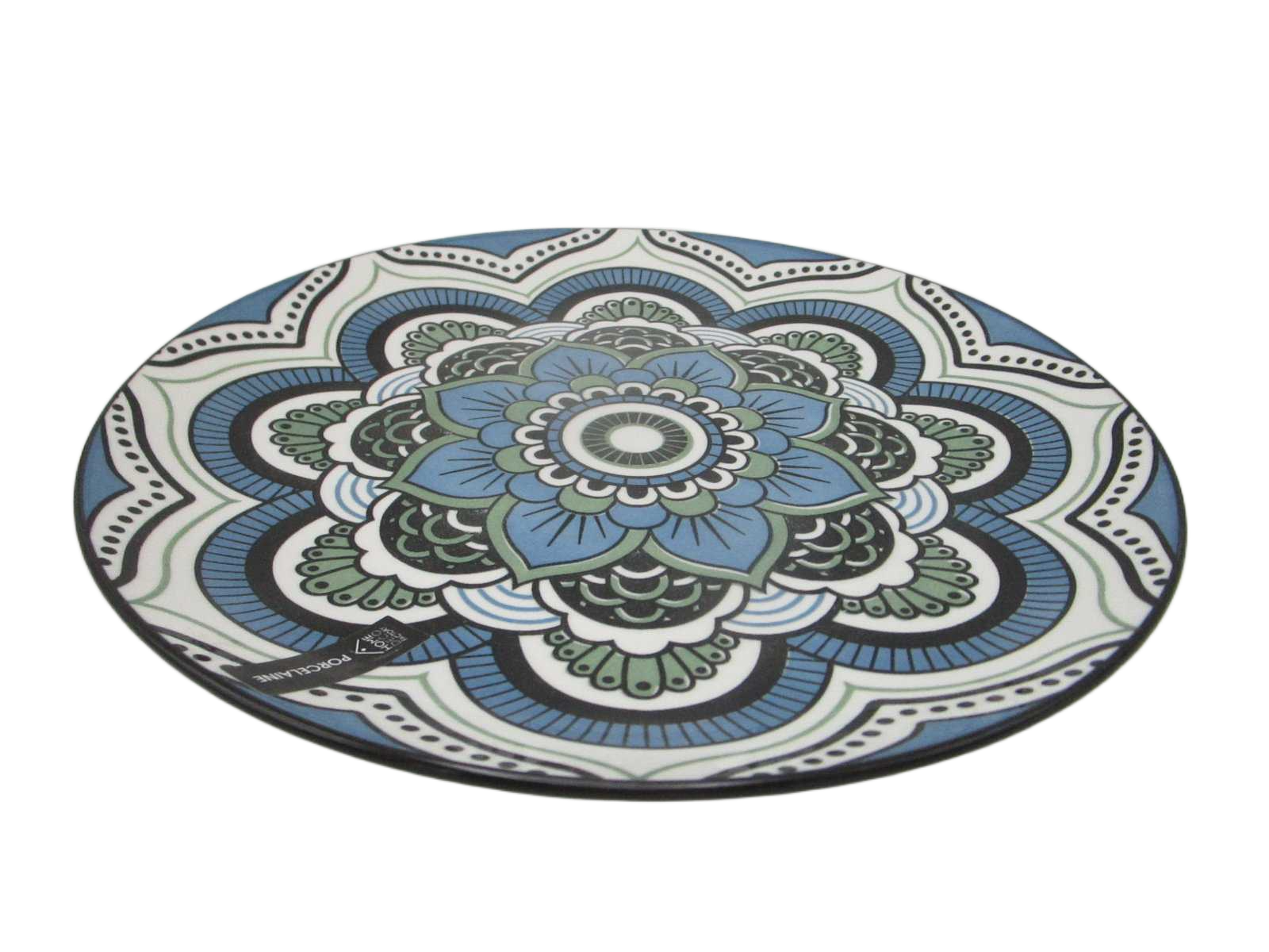 Plate Mandala Bleu D26cm M12