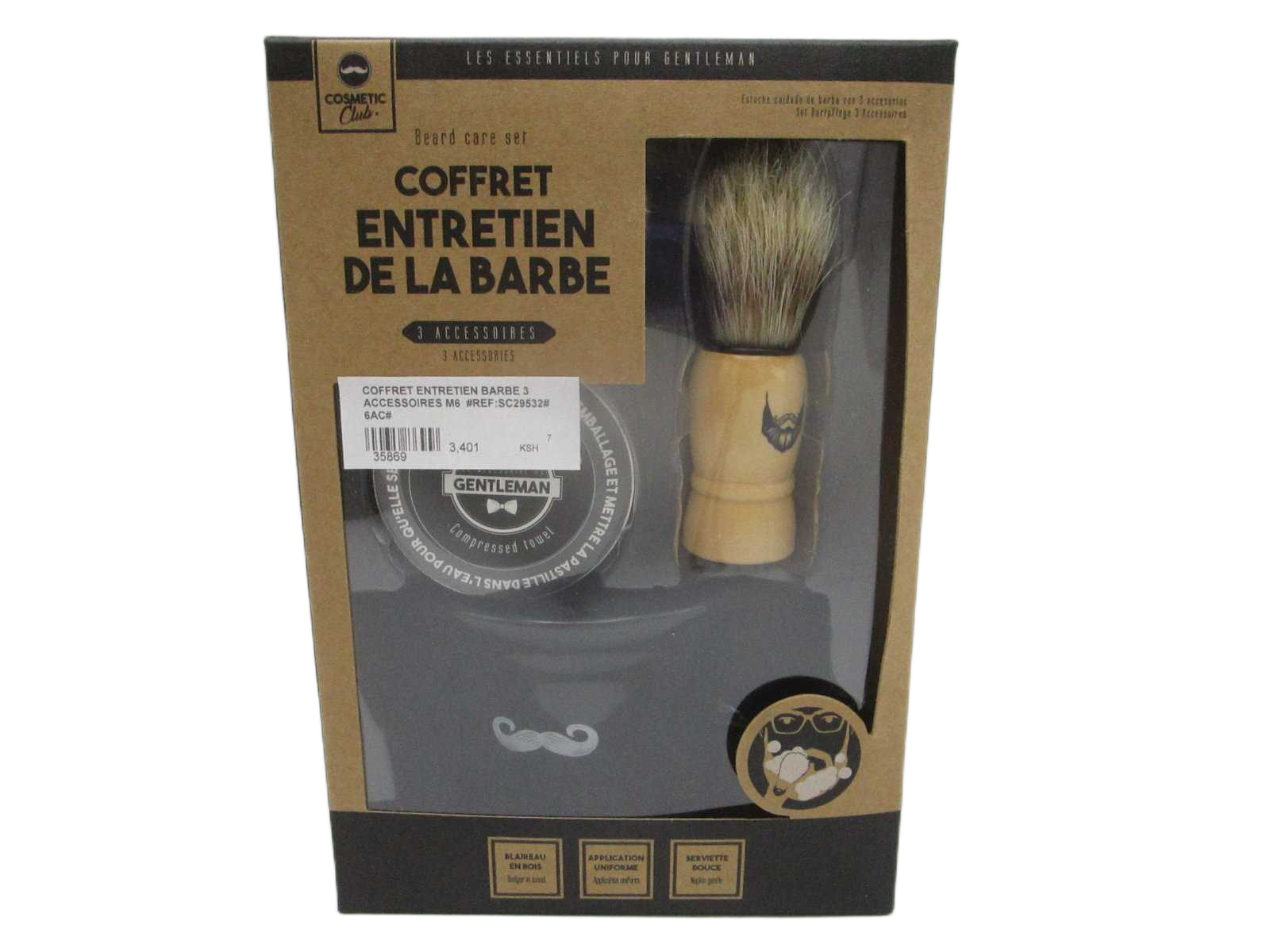 Beard Care Coffret Entretien Barbe 3 Accessoires M6