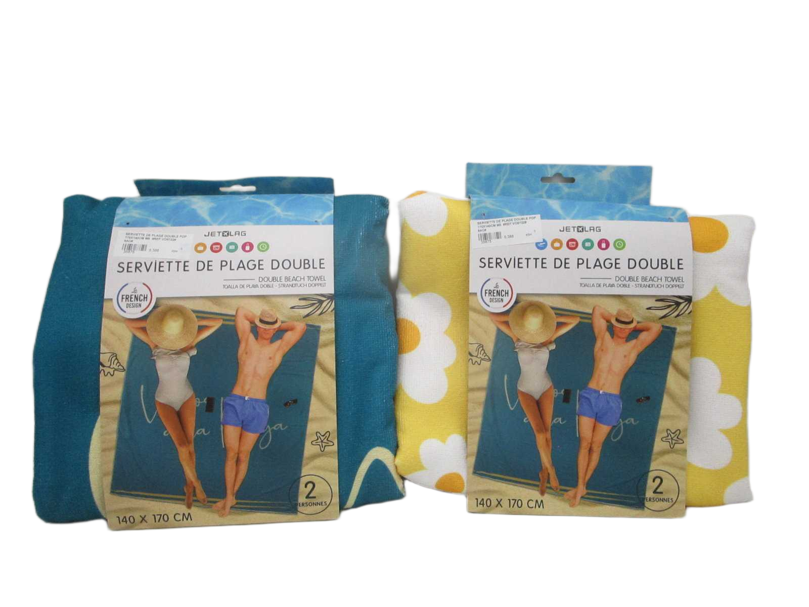 Serviette De Plage Double Pop 170x140cm M6