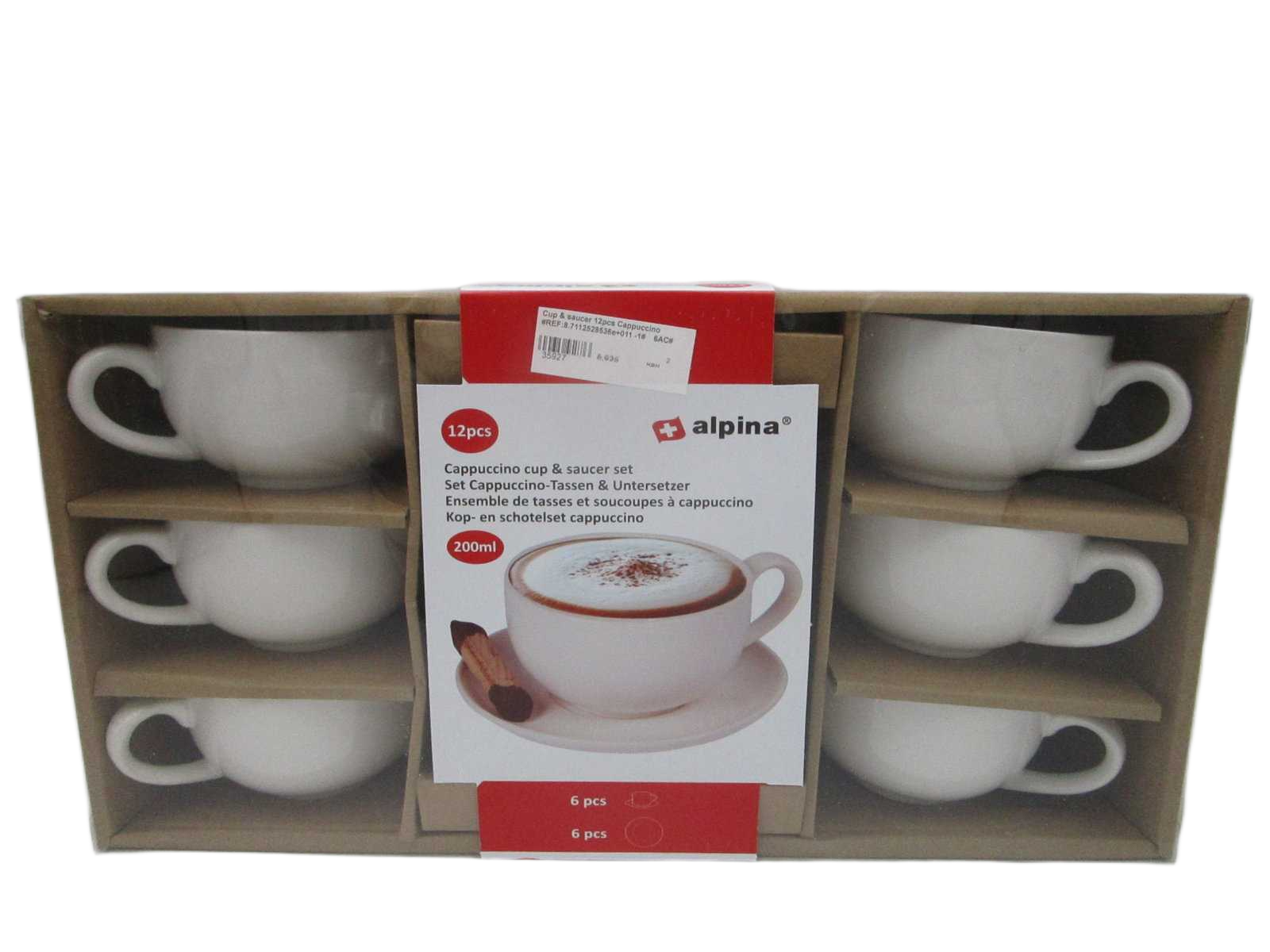 Cup & Saucer 12pcs Cappuccino