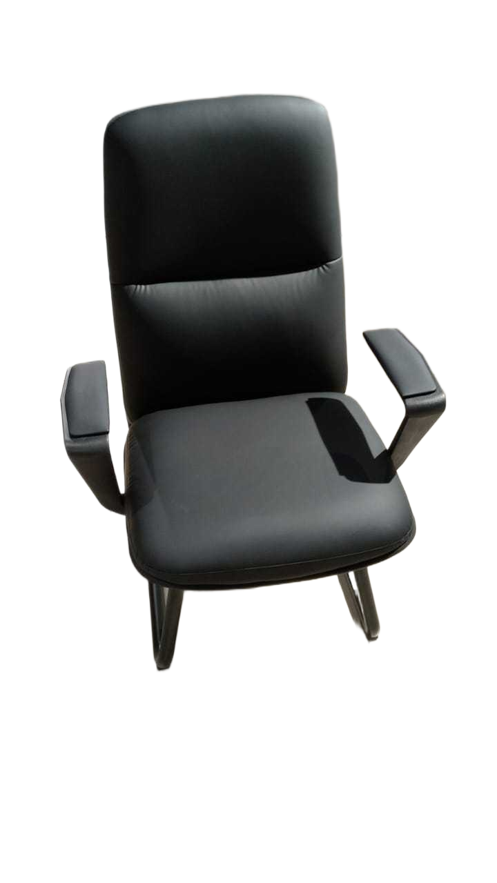 Office Visitor Chair Pu Black 2023-70 70x107x63 2cl 2ac