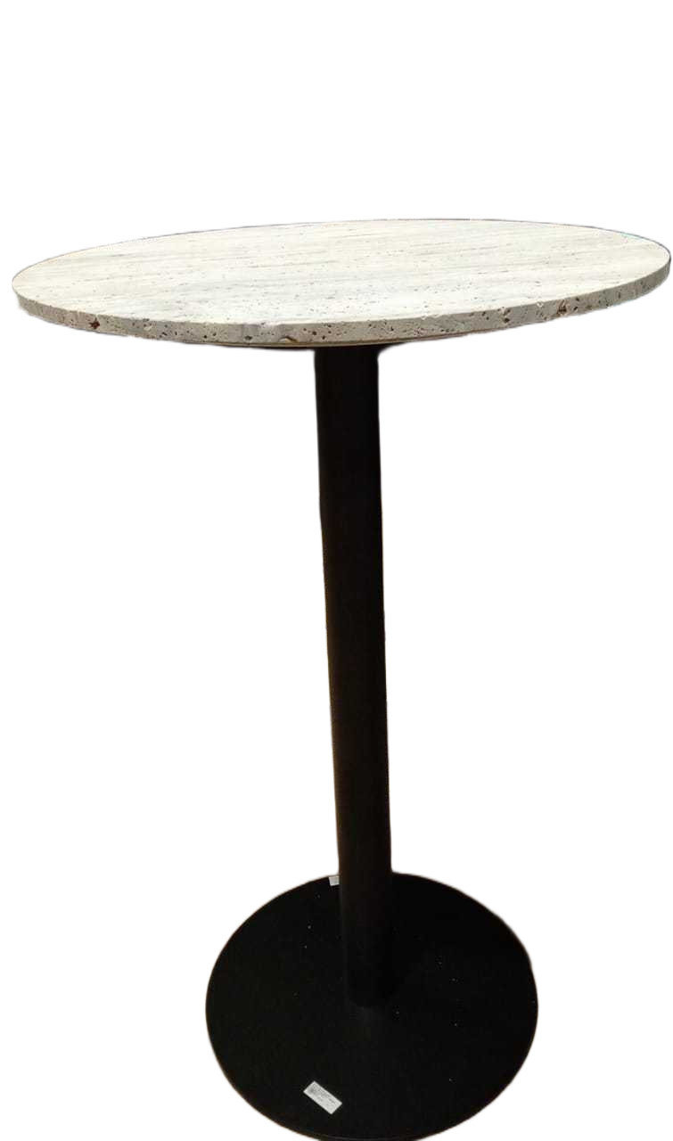 Bar Table Erik Sandstone+metal Grey Sand Stone As Sample Unfiled Fiinishing 70x70x110