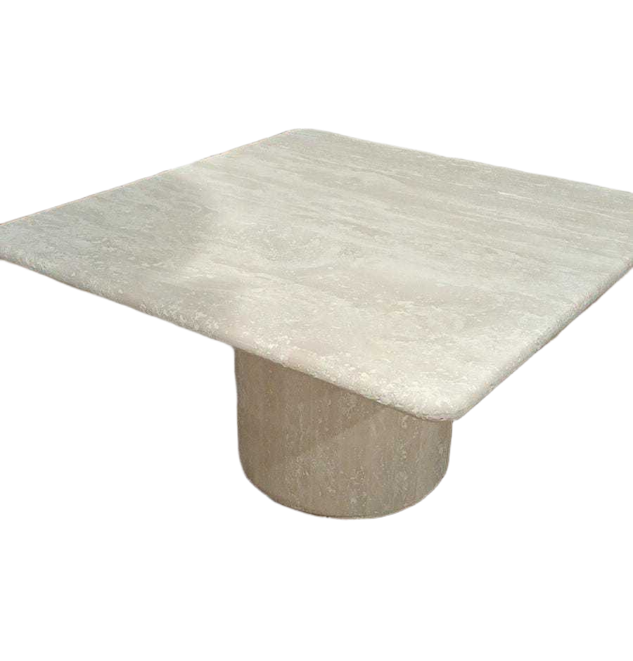 Coffee Table Lyon Sandstone White Sandstone Straight Edge Half Filled 54x54x30