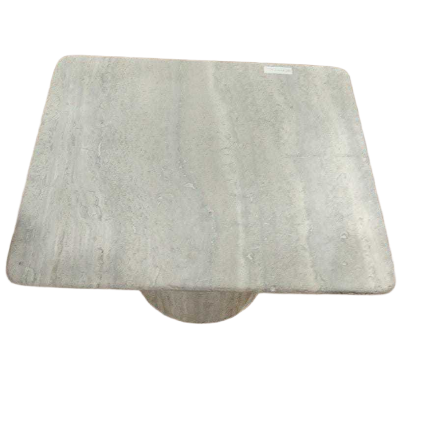 Coffee Table Lyon Sandstone Grey Sand Stone Straight Edge Half Filled 54x54x30