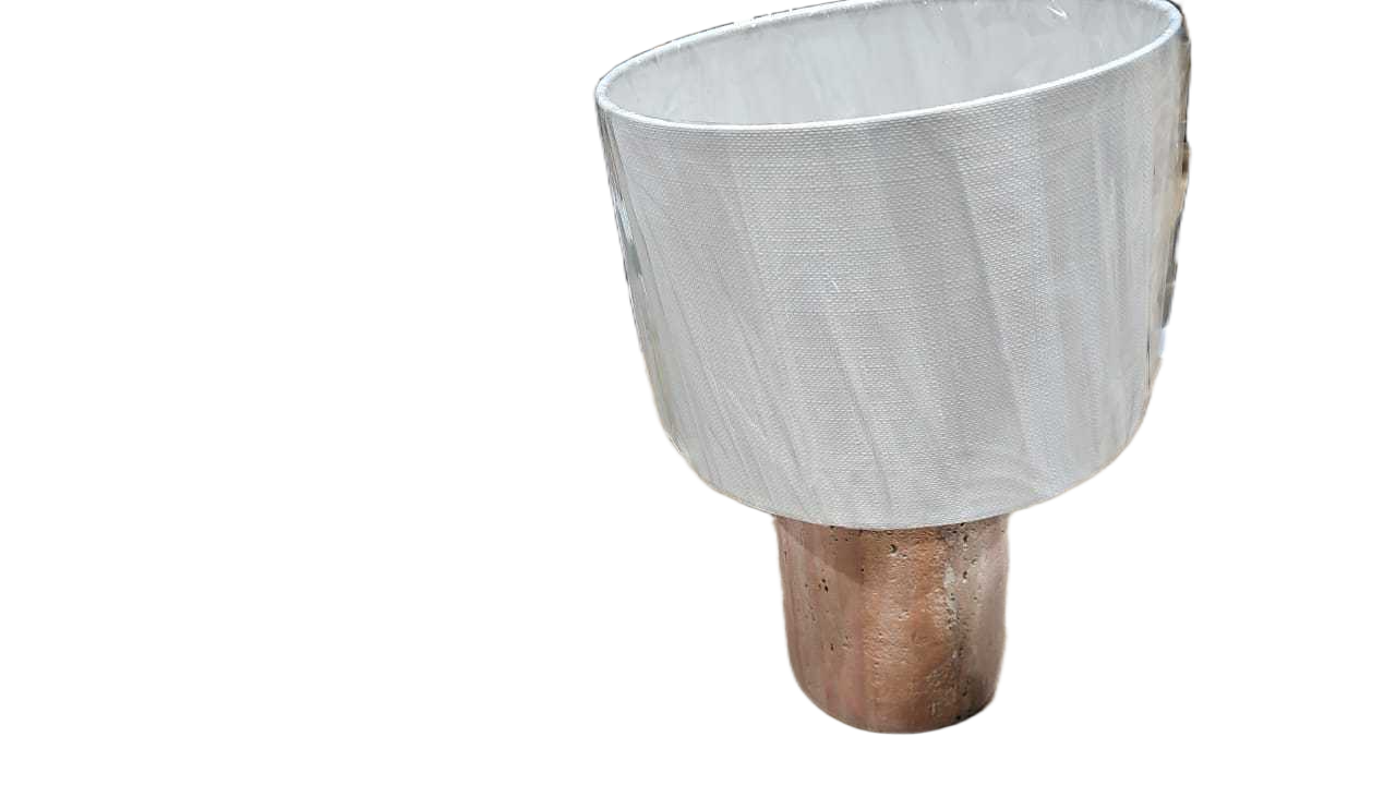 Lamp Auch Red Sandstone Base With Shade Sandstone Red Sand Stone Unfilled With Vdf106 Shade:28x22 Base:15x20