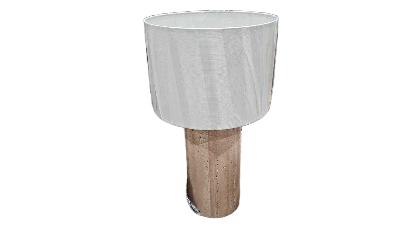 Lamp Auch Red Sandstone Base With Shade Sandstone Red Sand Stone Unfilled With Vdf106 Shade:28x22 Base:20x40