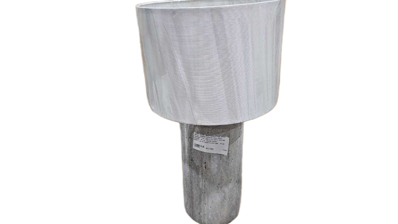 Lamp Auch Red Sand Stone Base With Shade Sand Stone Grey Sand Stone Unfilled With Vdf106 Shade:28x22 Base:20x40