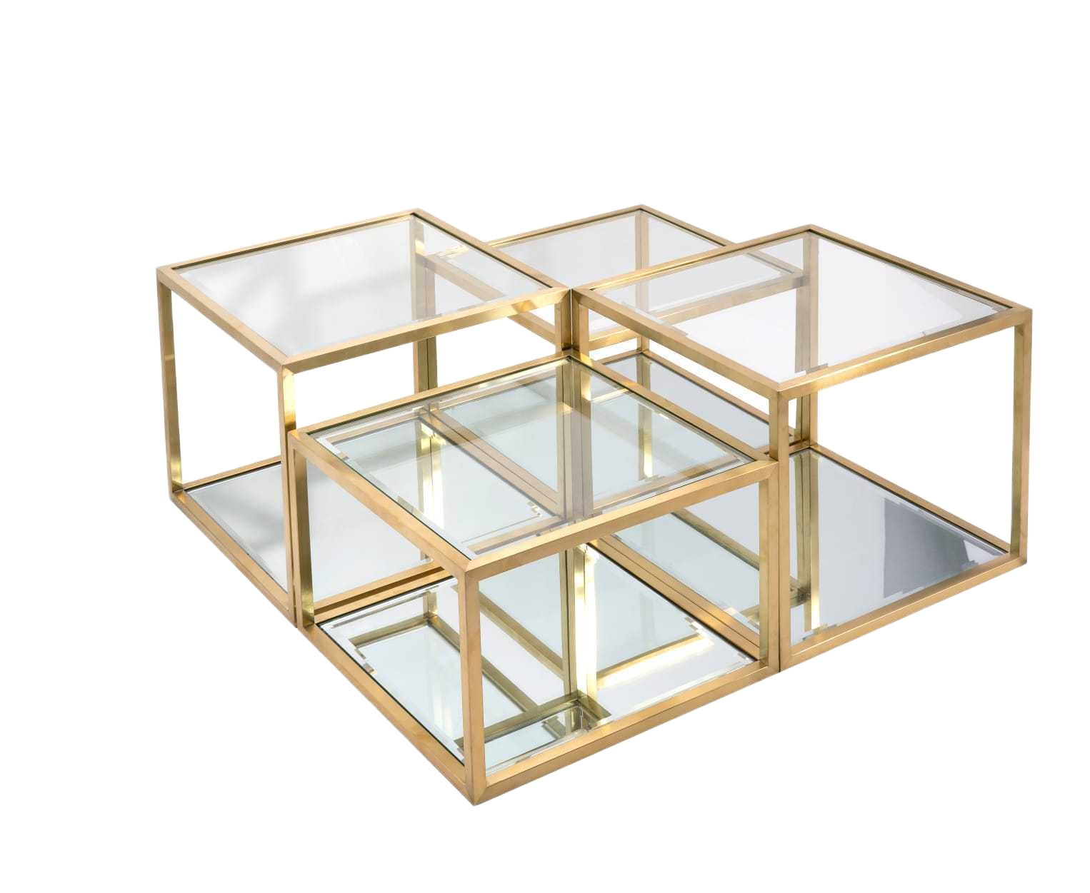 Coffee Table Golden Set Of 4 100*100*45