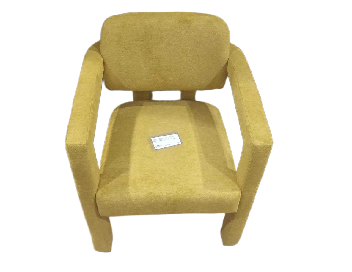 Armchair Fabric + Kd Arms/ Seat Nd Back ( Arm And Leg 1 Piece ) Mustard