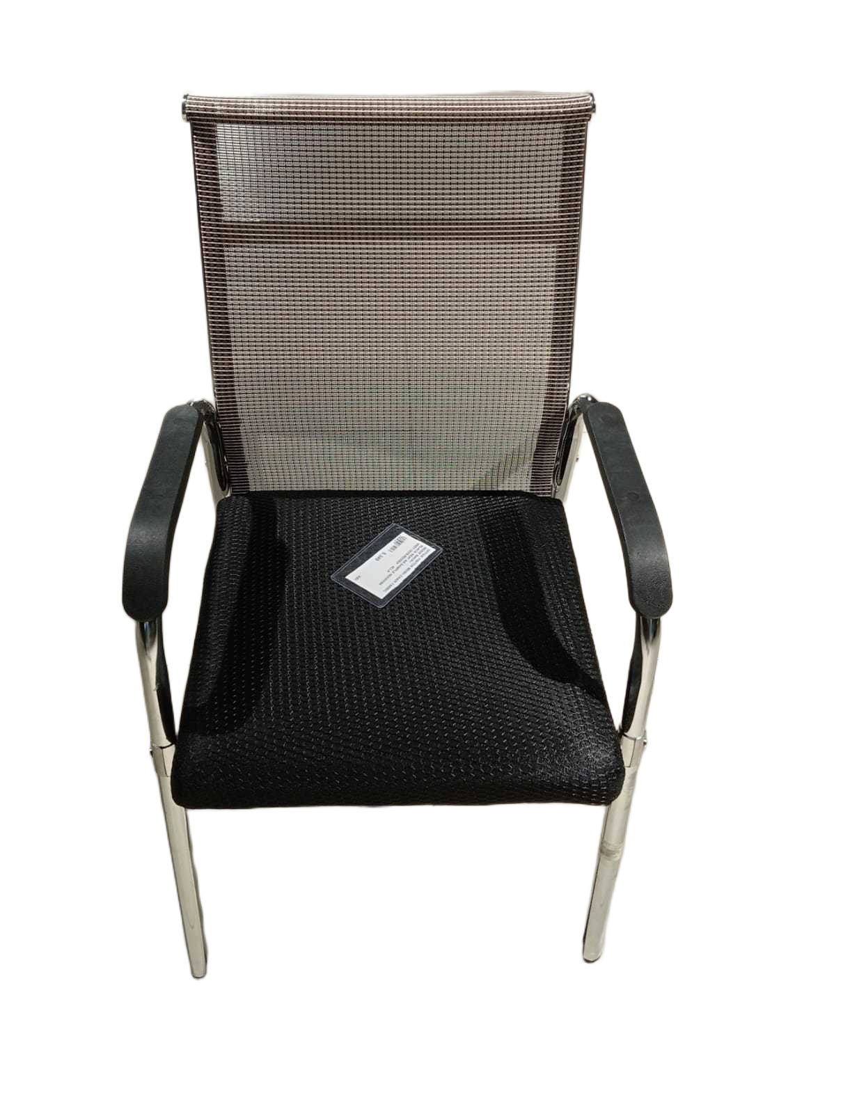 Office Visitor Mesh Chair Fabric Beige Back+ Black Seat As Sample 55x55x94