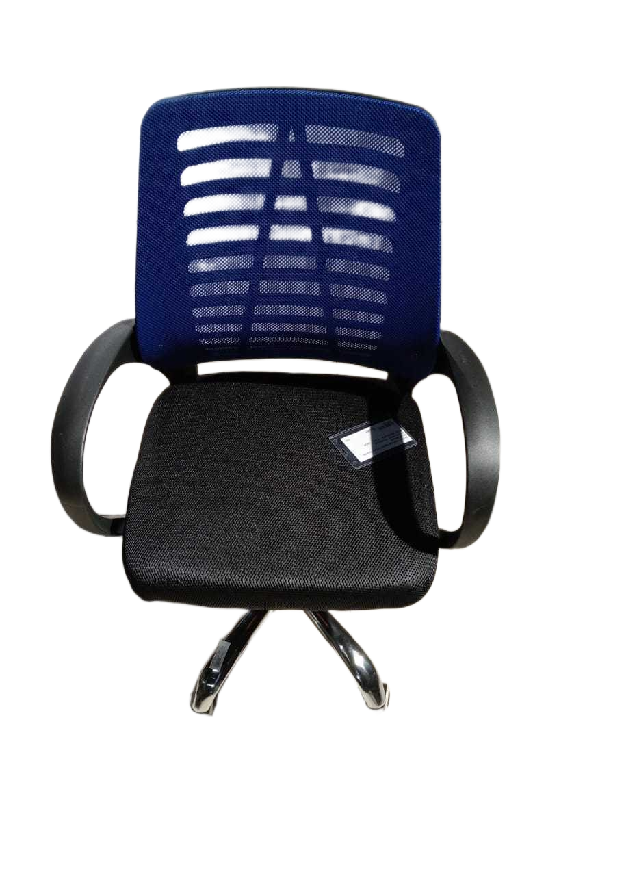 Office Visitor Mesh Chair Fabric Blue Back+ Black Seat 101x59x58 2cl=