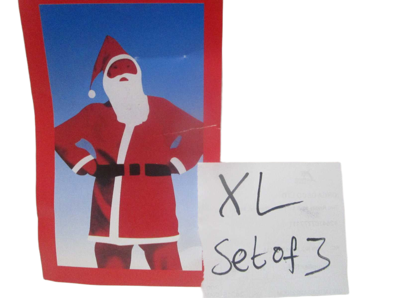 Santa Suit(Man) Set Of 3pcs Velvet Packing:pe Bag W Hook As Sample Xl
