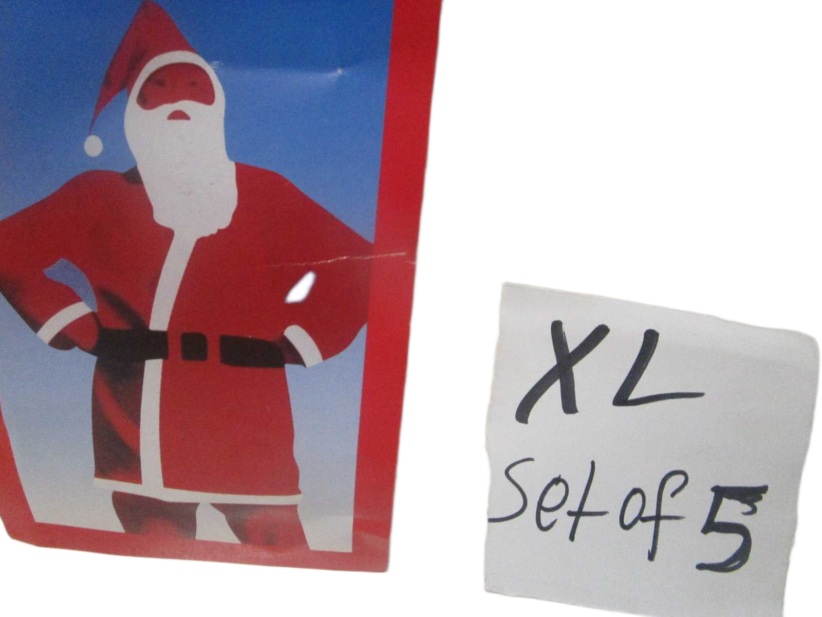 Santa Suit(Man) Set Of 5pcs Non- Woven Fabric Packing:pe Bag W Hook As Sample Xl