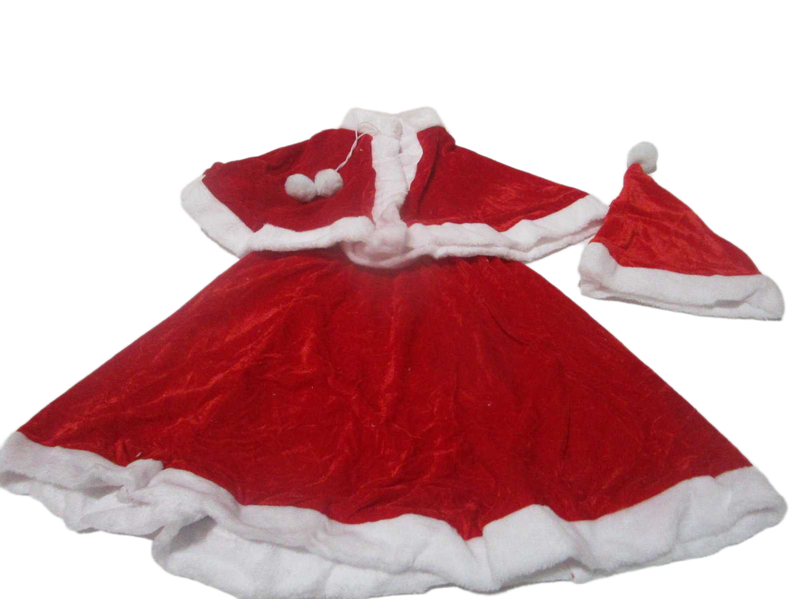 Suit(Woman) Velvet Set Of 3 Pcs Santa Packing:pe Bag W Hook As Sample One Size