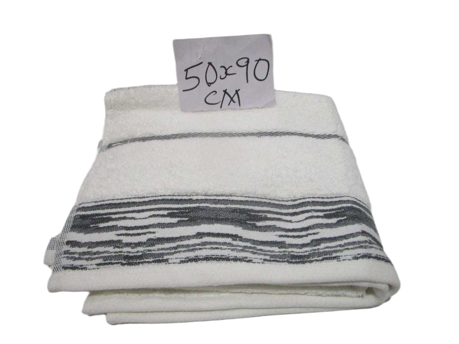 Towel Capricious - Plain Dyed Jacquard Towel - Single Ply - 550 Gsm - Combed Cotton- Polyester Insert Stripes