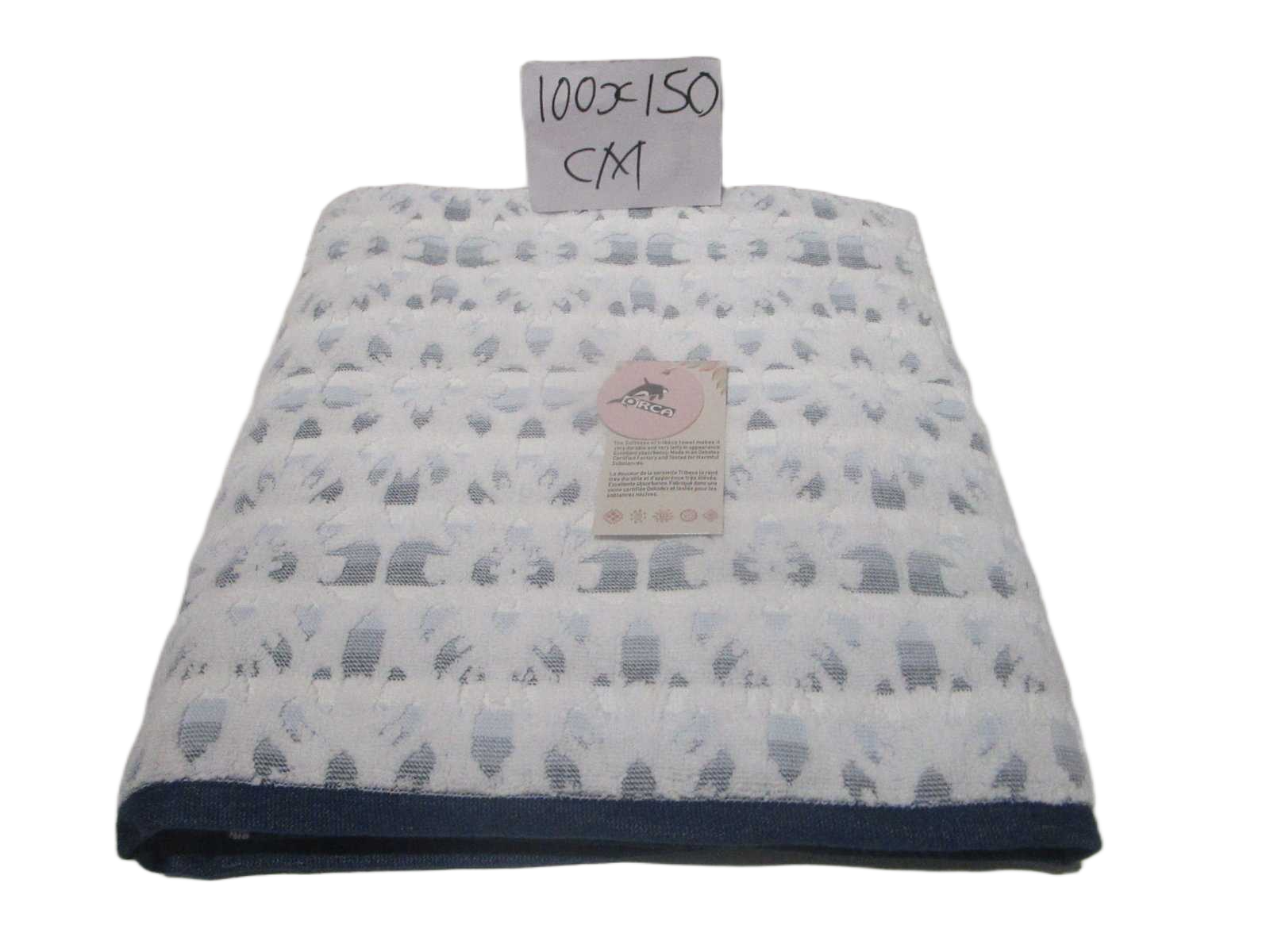 Towel Tribeca - Plain Dyed Jacquard Towel - Duble Ply 2/20 - 550 Gsm - Towel Carded Cotton - Polyester Insert