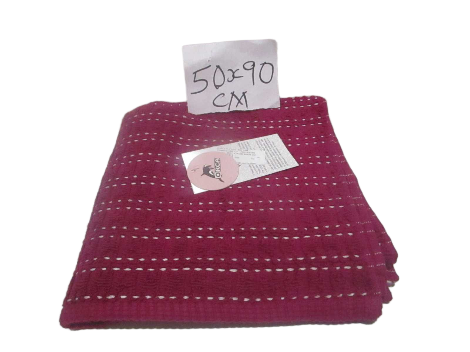 Towel - Plain Dyed Jacquard - Duble Ply 2/20 - 550 Gsm - Combed Cotton - Polyester Insert