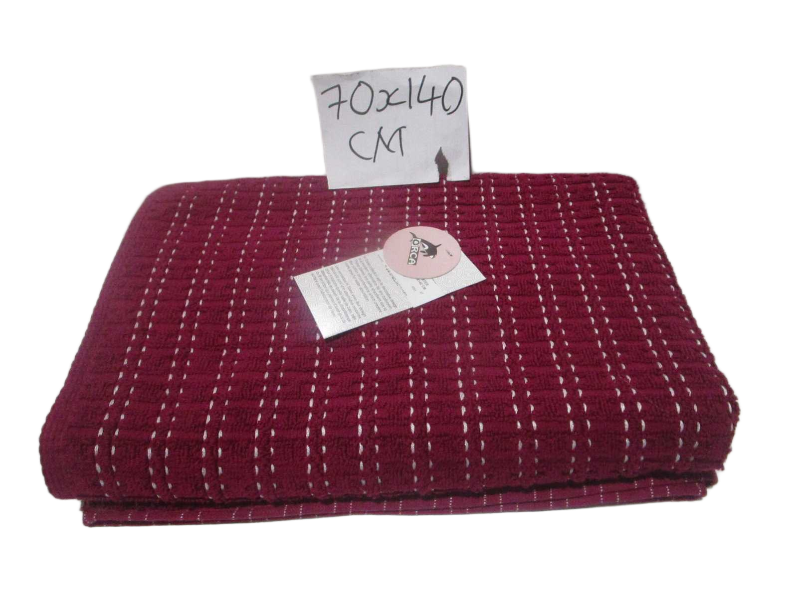 Towel - Plain Dyed Jacquard - Duble Ply 2/20 - 550 Gsm - Combed Cotton - Polyester Insert
