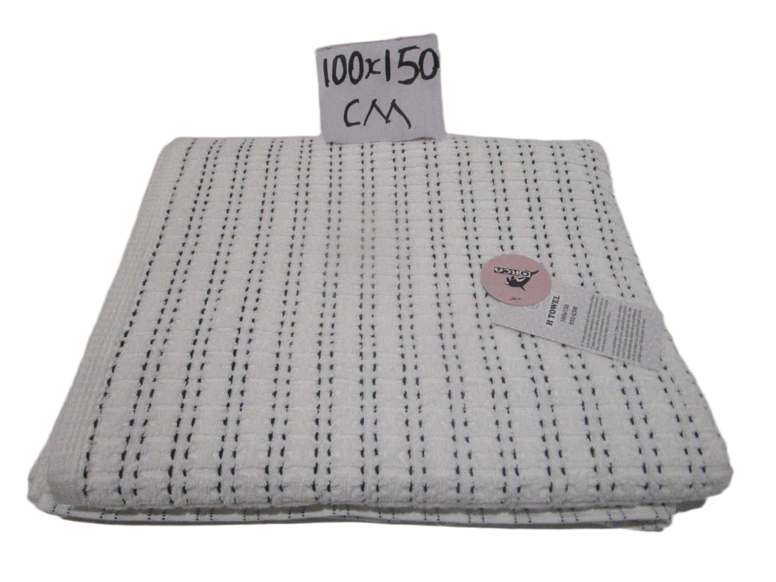 Towel - Plain Dyed Jacquard - Duble Ply 2/20 - 550 Gsm - Combed Cotton - Polyester Insert