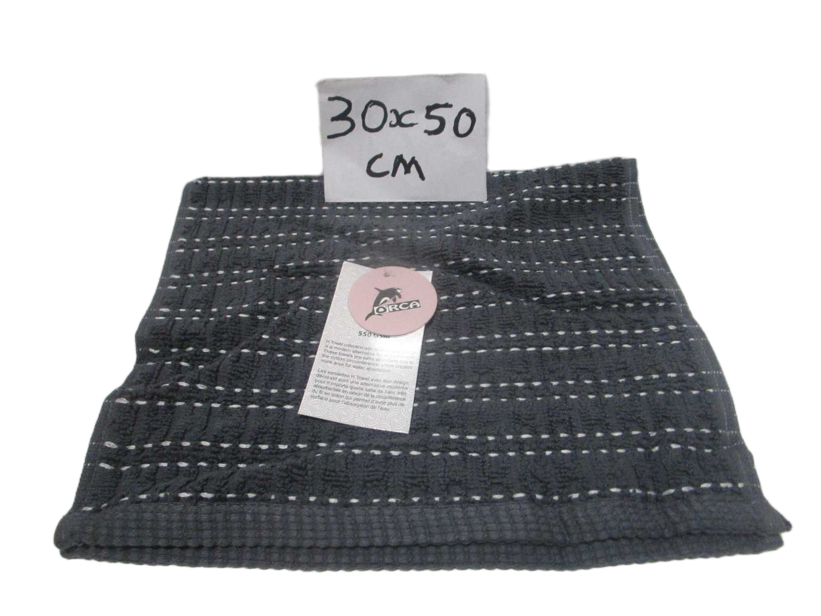 Towel - Plain Dyed Jacquard - Duble Ply 2/20 - 550 Gsm - Combed Cotton - Polyester Insert