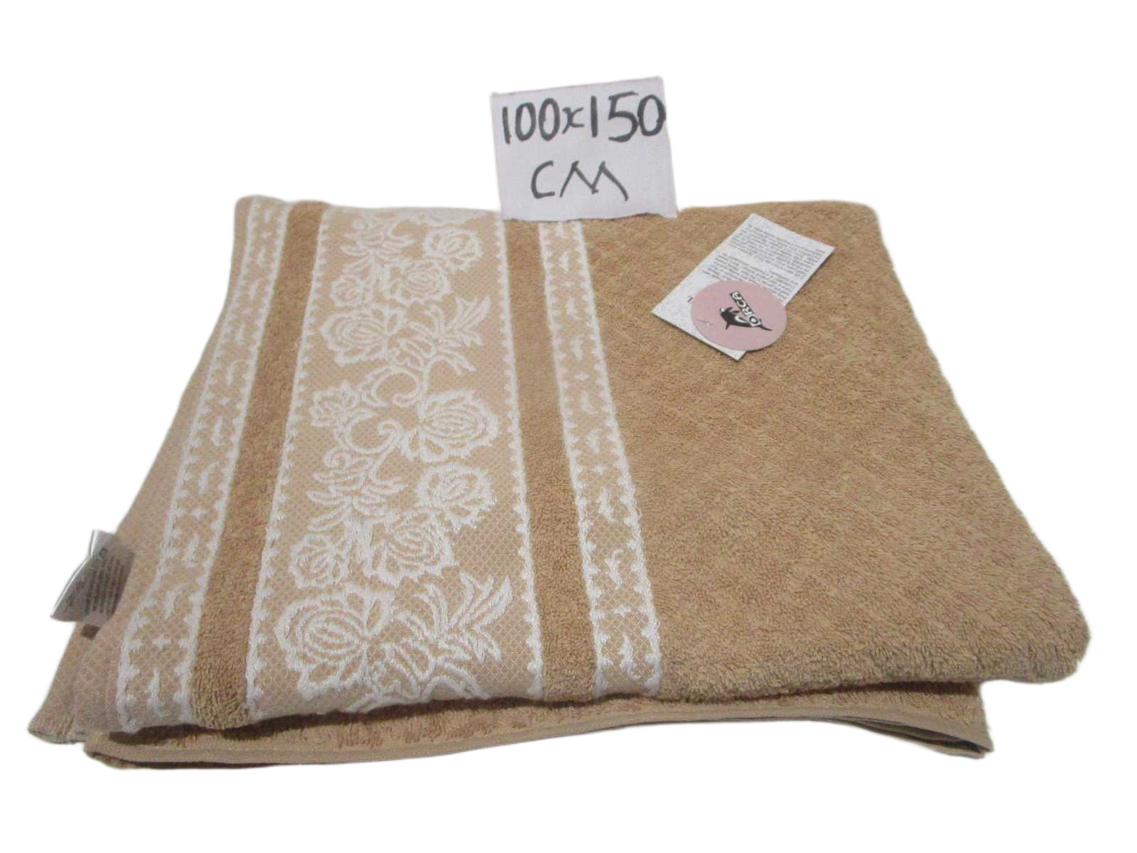 Towel Bliss - Plain Dyed Jacquard - Single Ply - 550 Gsm - Carded Cotton - Polyester Insert