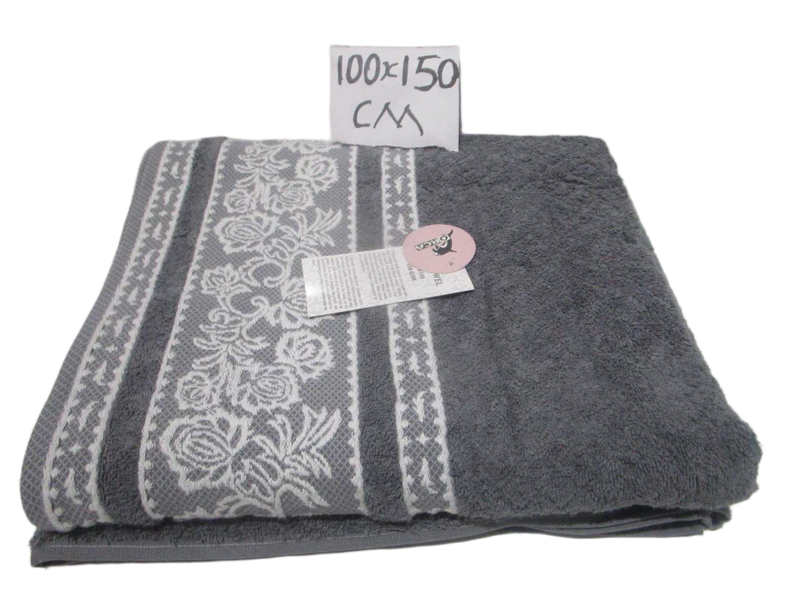 Towel Bliss - Plain Dyed Jacquard - Single Ply - 550 Gsm - Carded Cotton - Polyester Insert