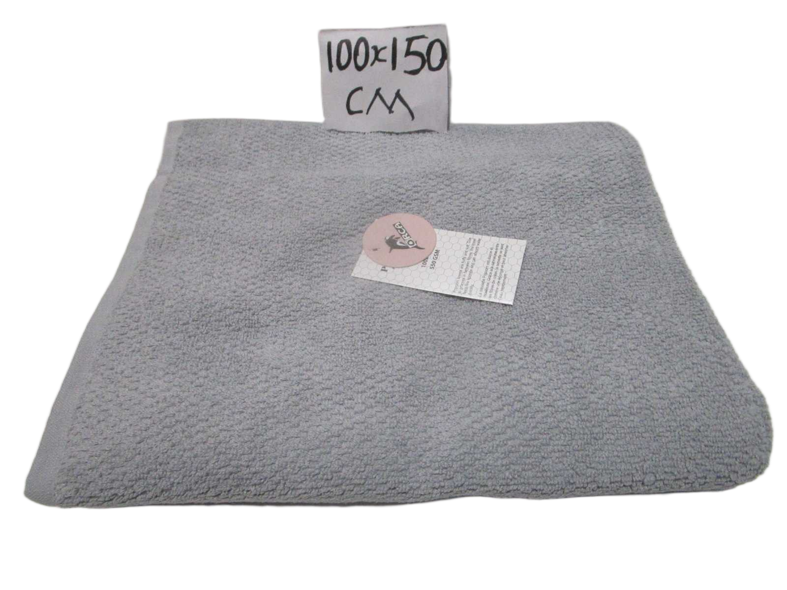 Towel Popcorn - Plain Dyed Dobby Towel - Duble Ply 2/20 - 550 Gsm - Combed Cotton Yarn