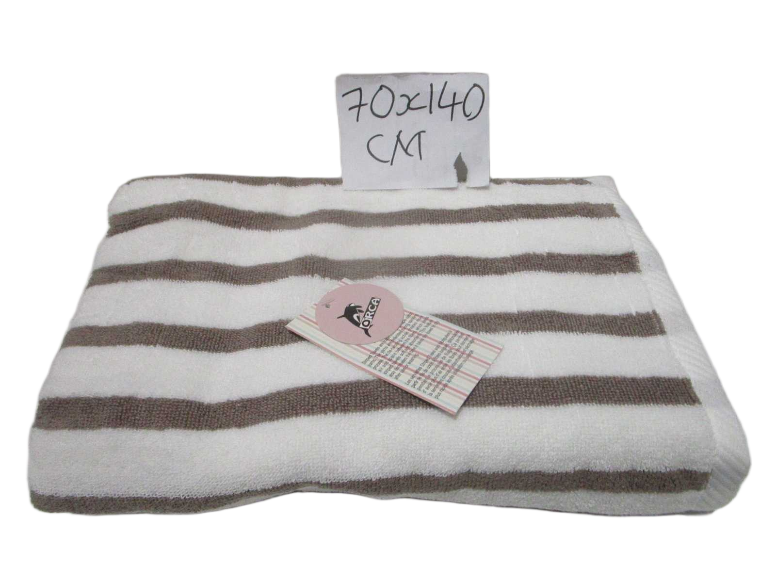 Towel Striped - Yarn Dyed Dobby Towel - Duble Ply 2/20 - 550 Gsm - Combed Cotton Yarn - Rope Design Hem On Both Sides