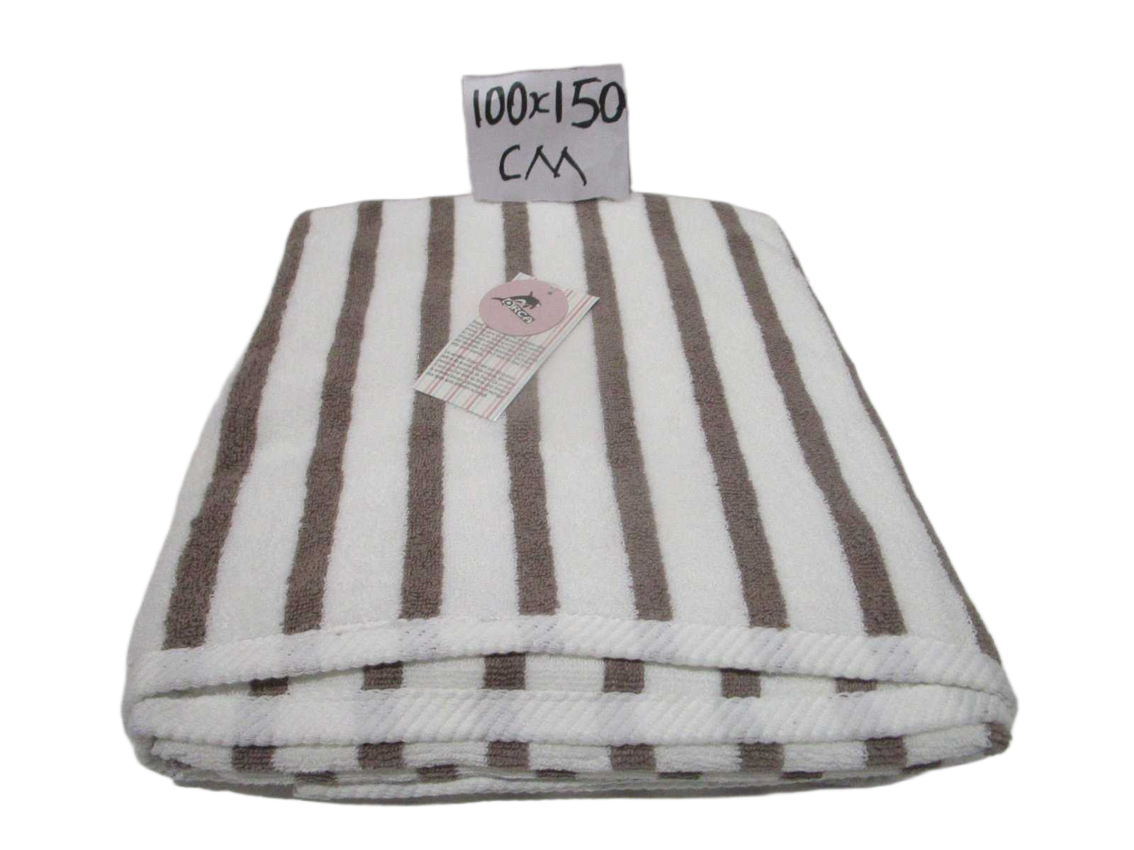 Towel Striped - Yarn Dyed Dobby Towel - Duble Ply 2/20 - 550 Gsm - Combed Cotton Yarn - Rope Design Hem On Both Sides