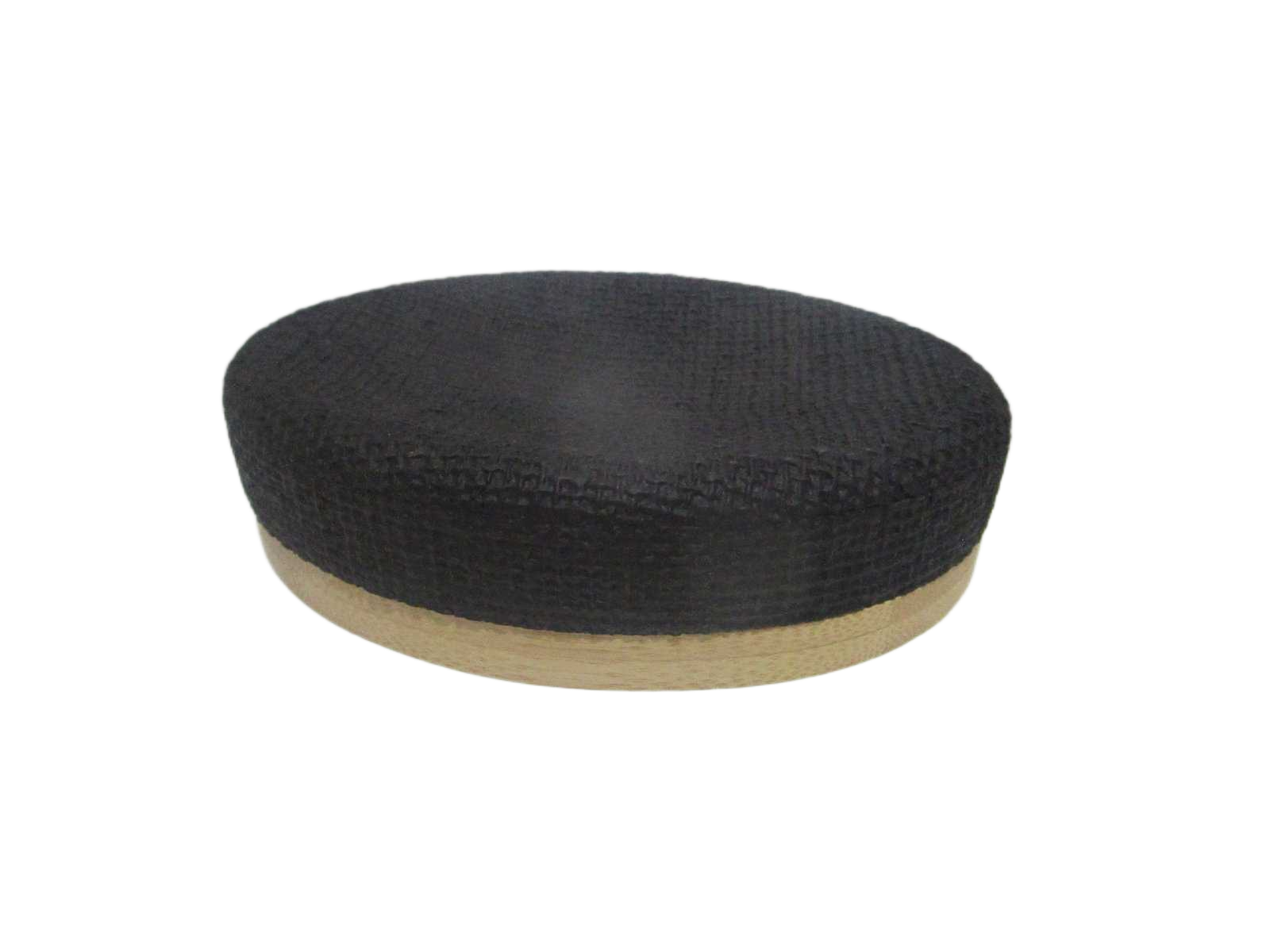 Soap Holder Ovale Polyresine Effet Maille Et Bambou - Black