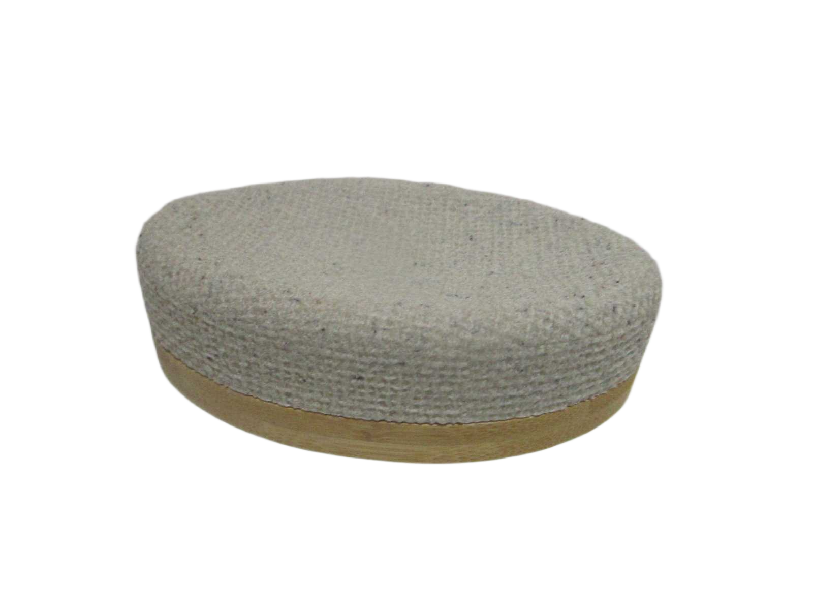 Soap Holder Ovale Polyresine Effet Maille Et Bambou - Natural