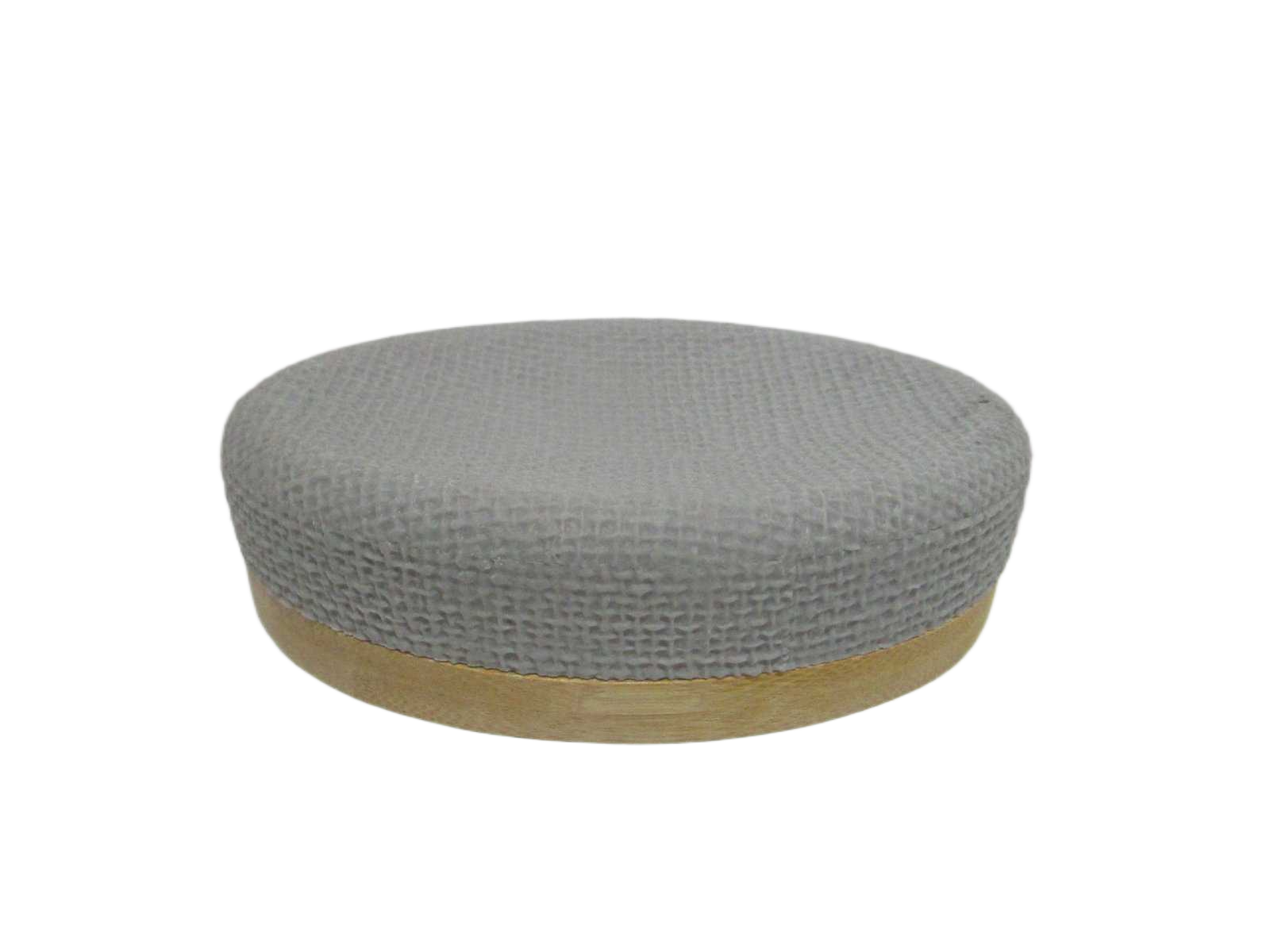 Soap Holder Ovale Polyresine Effet Maille Et Bambou - Gris