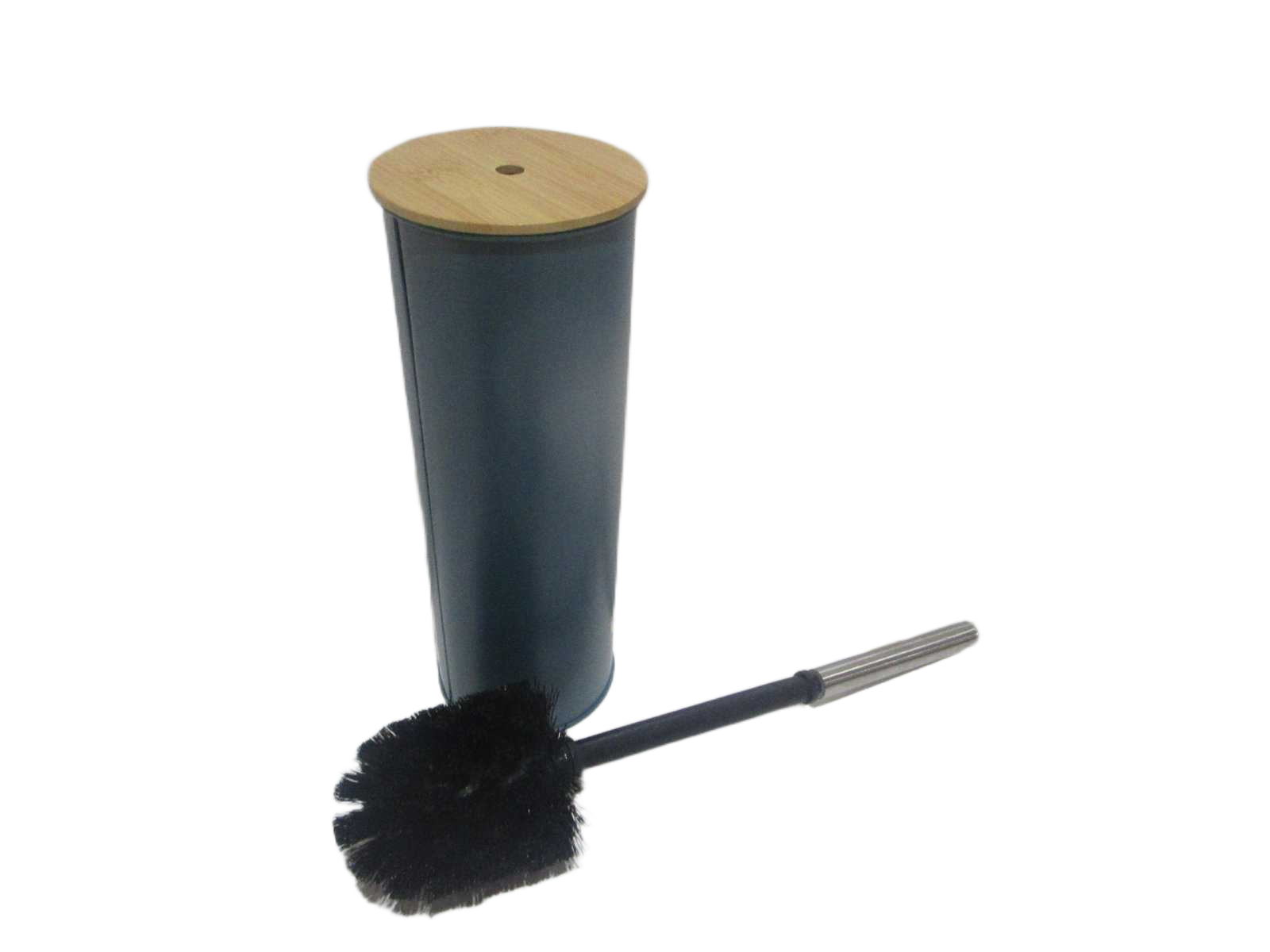 Toilet Brush Wc Metal Couvercle Bambou - Green Imperial