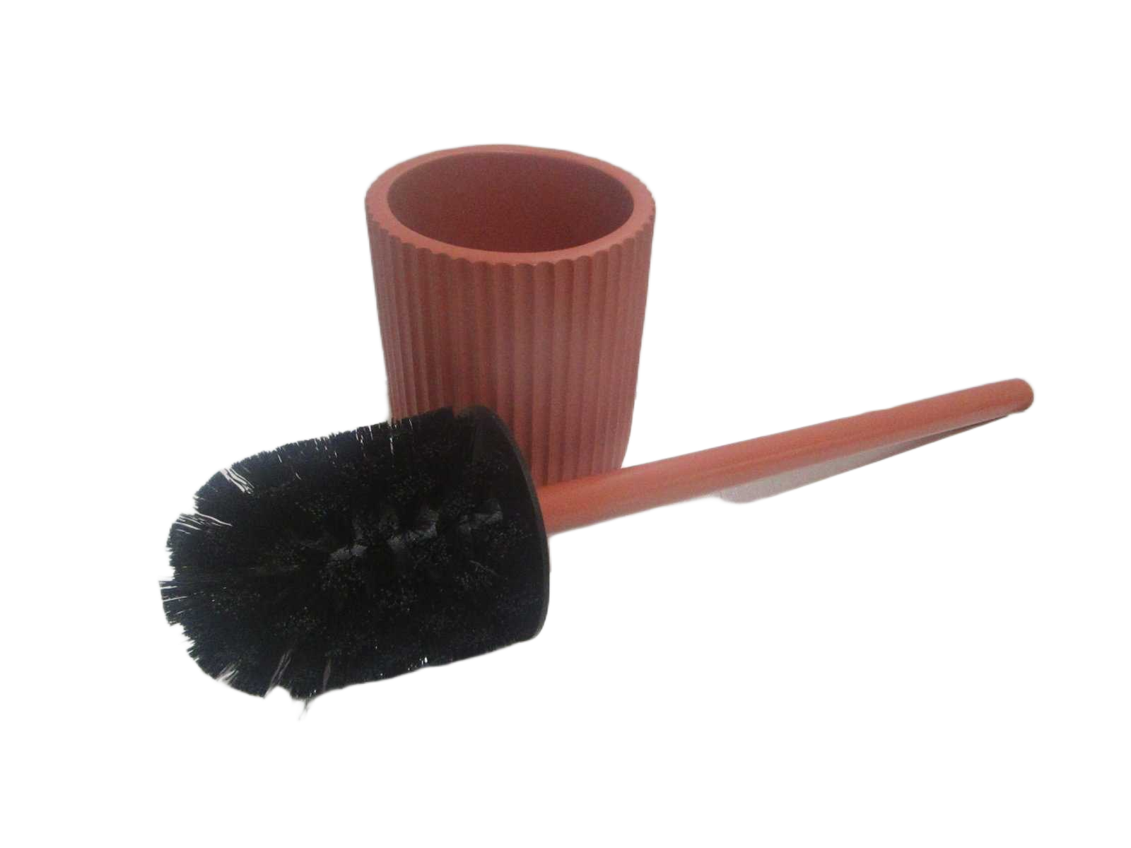 Toilet Brush Wc Polyresine Striee - Terracotta