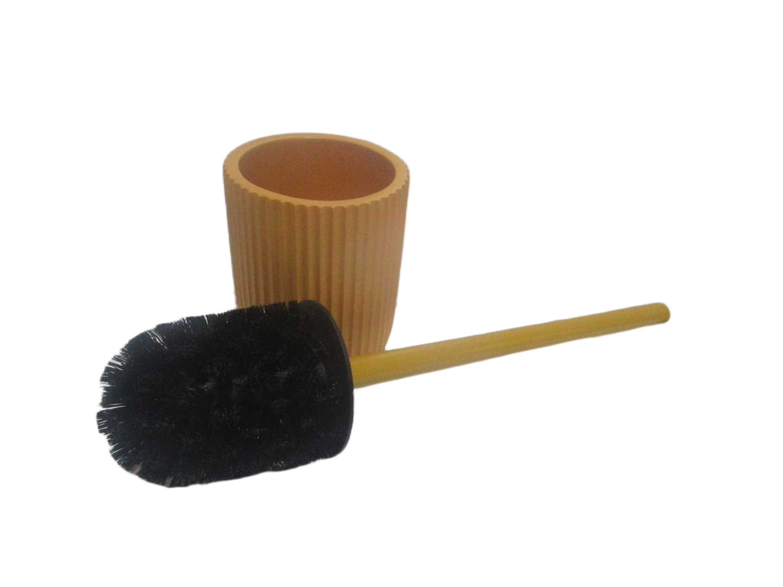 Toilet Brush Wc Polyresine Striee - Mustard