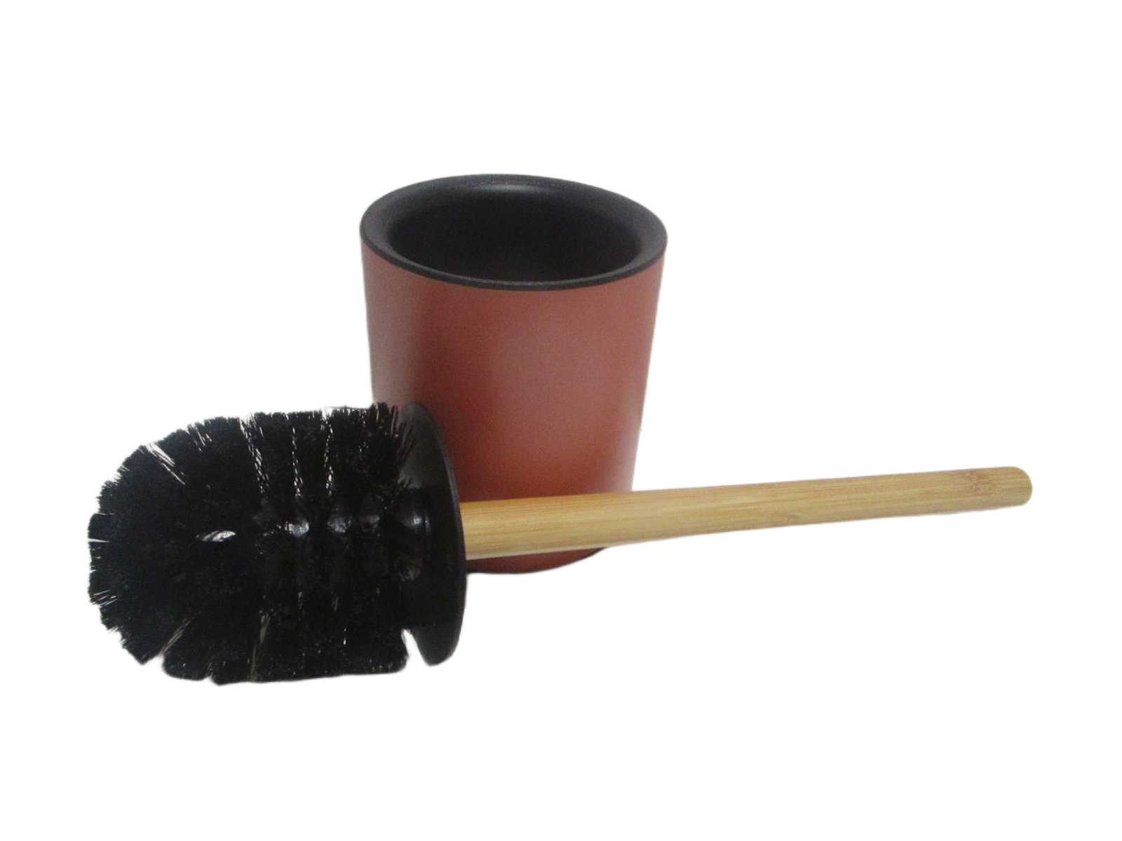 Toilet Brush Wc Metal Tige Bambou - Terracotta/Bambou