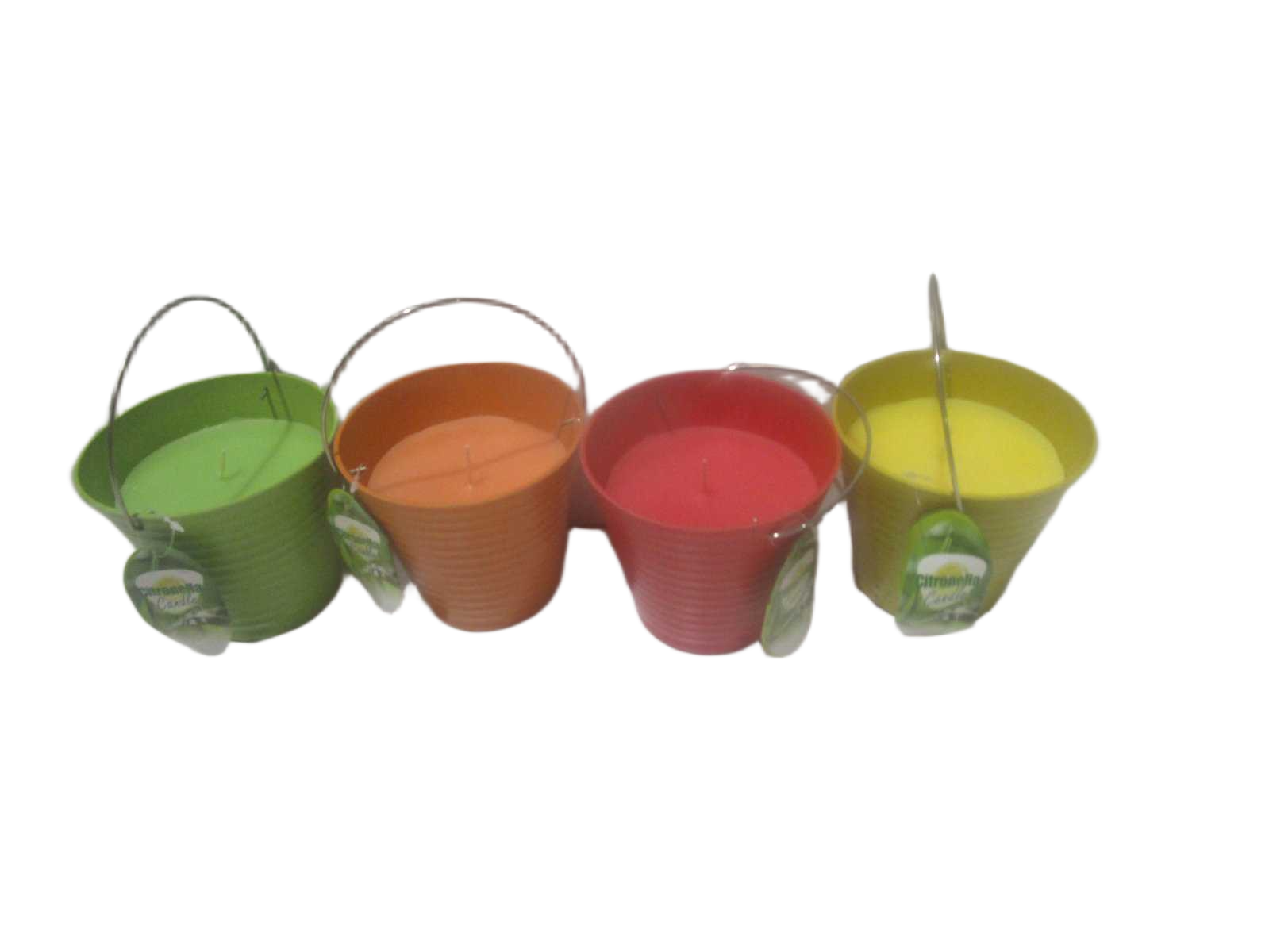 Candle In Eco Pot 4ass Clr